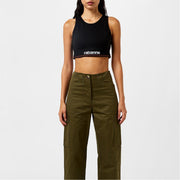 Rabanne Cropped Slim Fit Crew Neck Tank