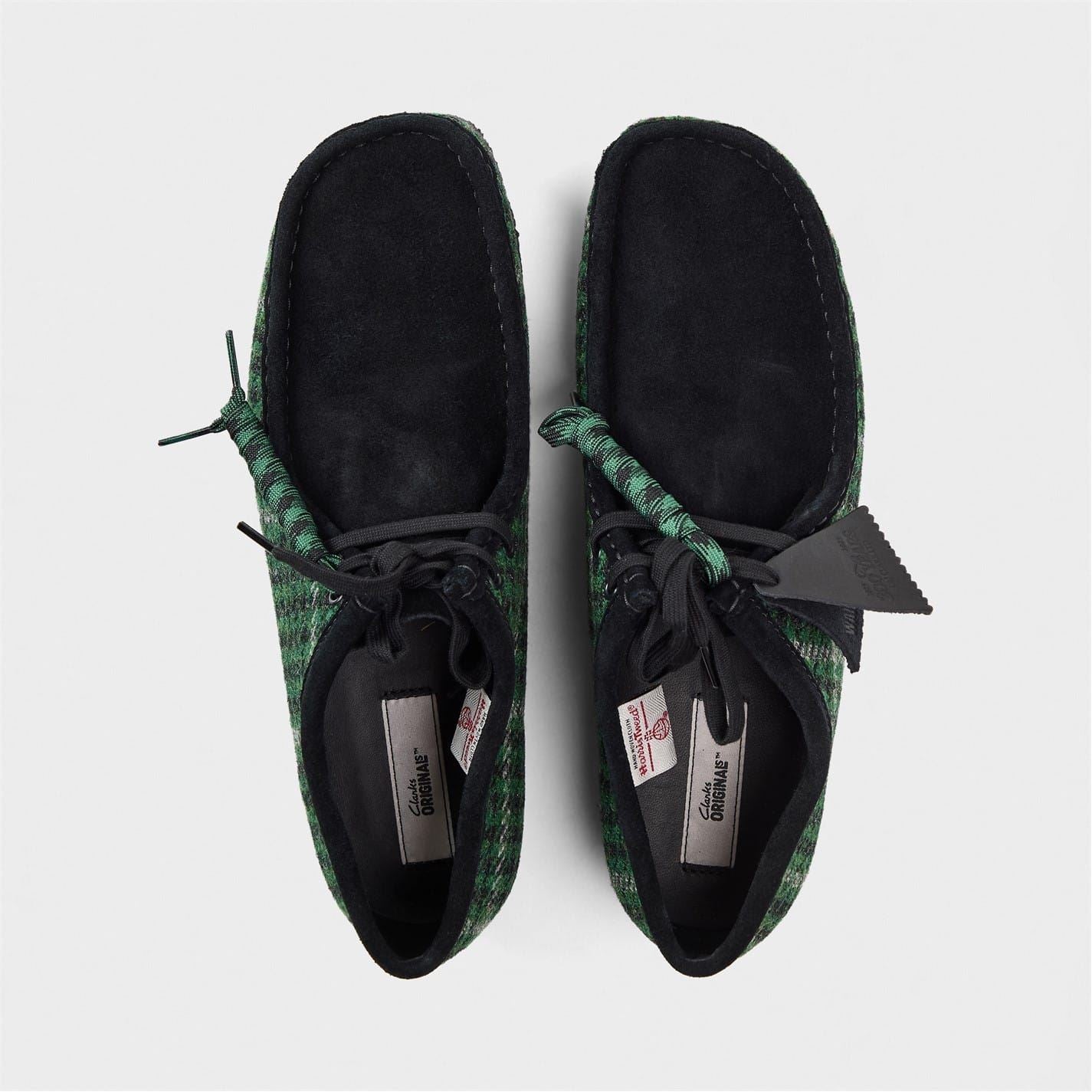 Clarks Originals Wallabee Tweed Moccasin Loafers with Houndstooth