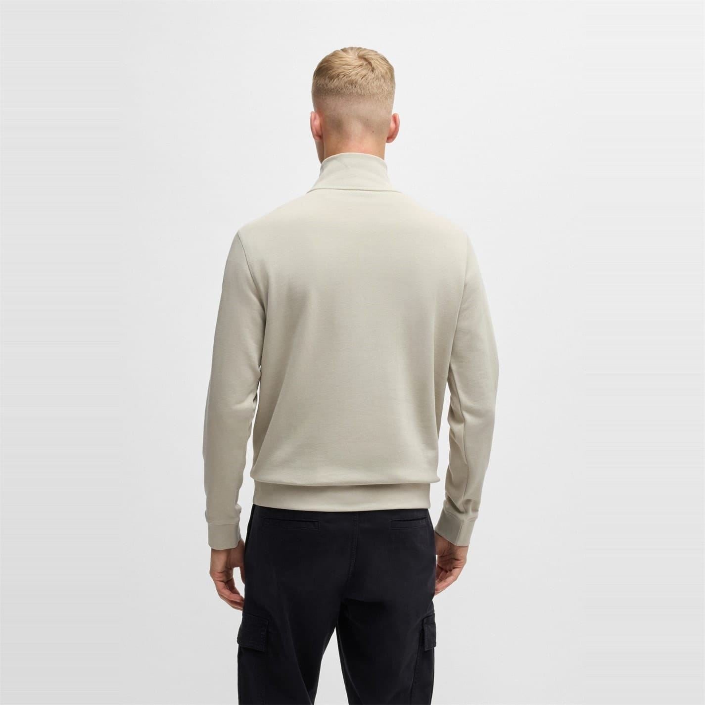 Boss Zetrust Zip Neck Soft Terryclover The Head Sweatshirt