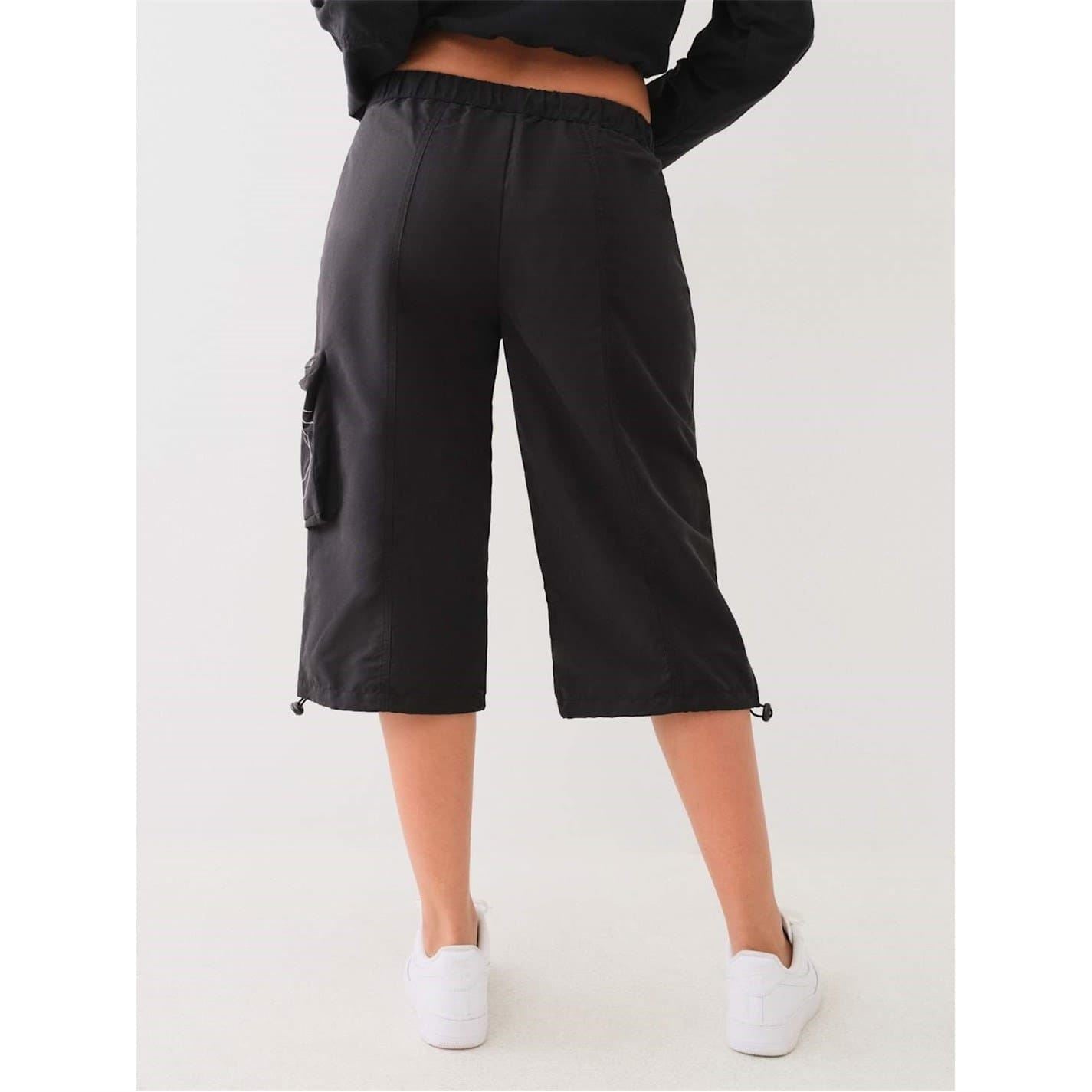 True Religion Horseshoe Graphic Wide Leg Cargo Pants