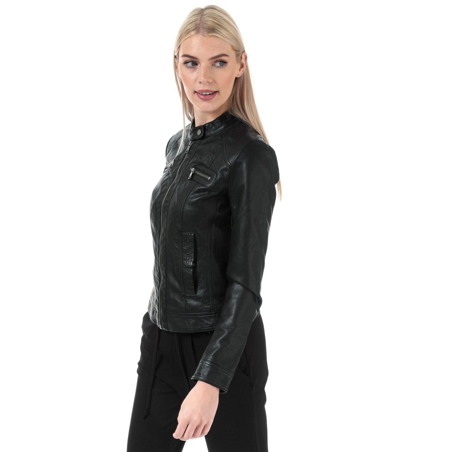 Only Bandit Faux Leather Biker Jacket