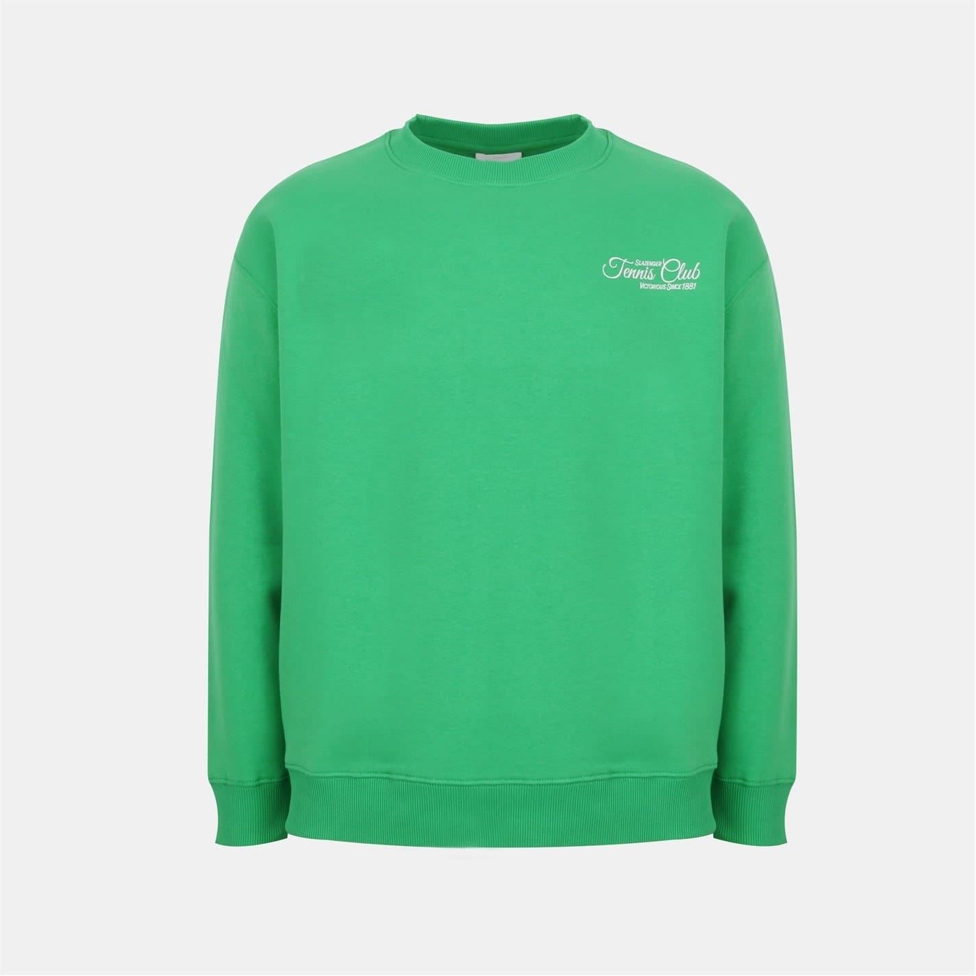 Slazenger Tennis Club Crew Neck Long Sleeve Sweatshirt
