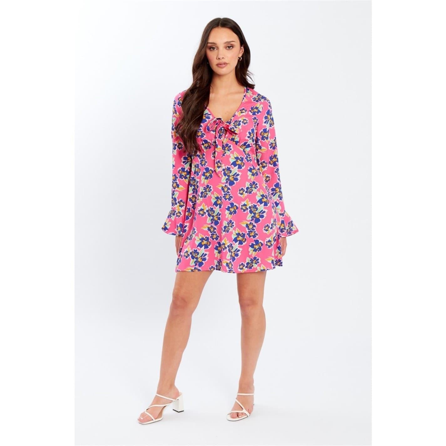 Wednesday Girls Ti Smk V-Neck Mini A-Line Dress