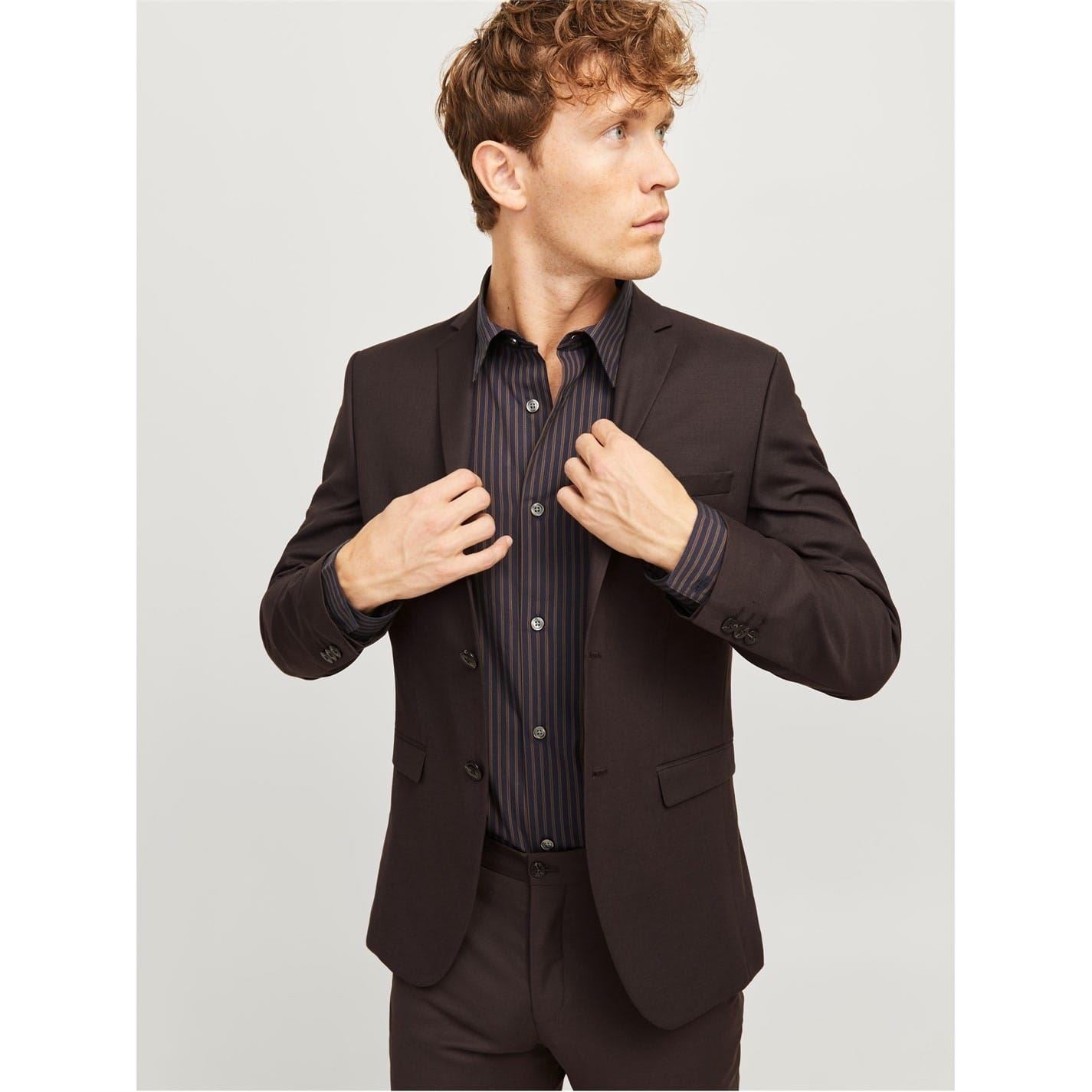 Jack and Jones Solaris Solid Patterned Blazer