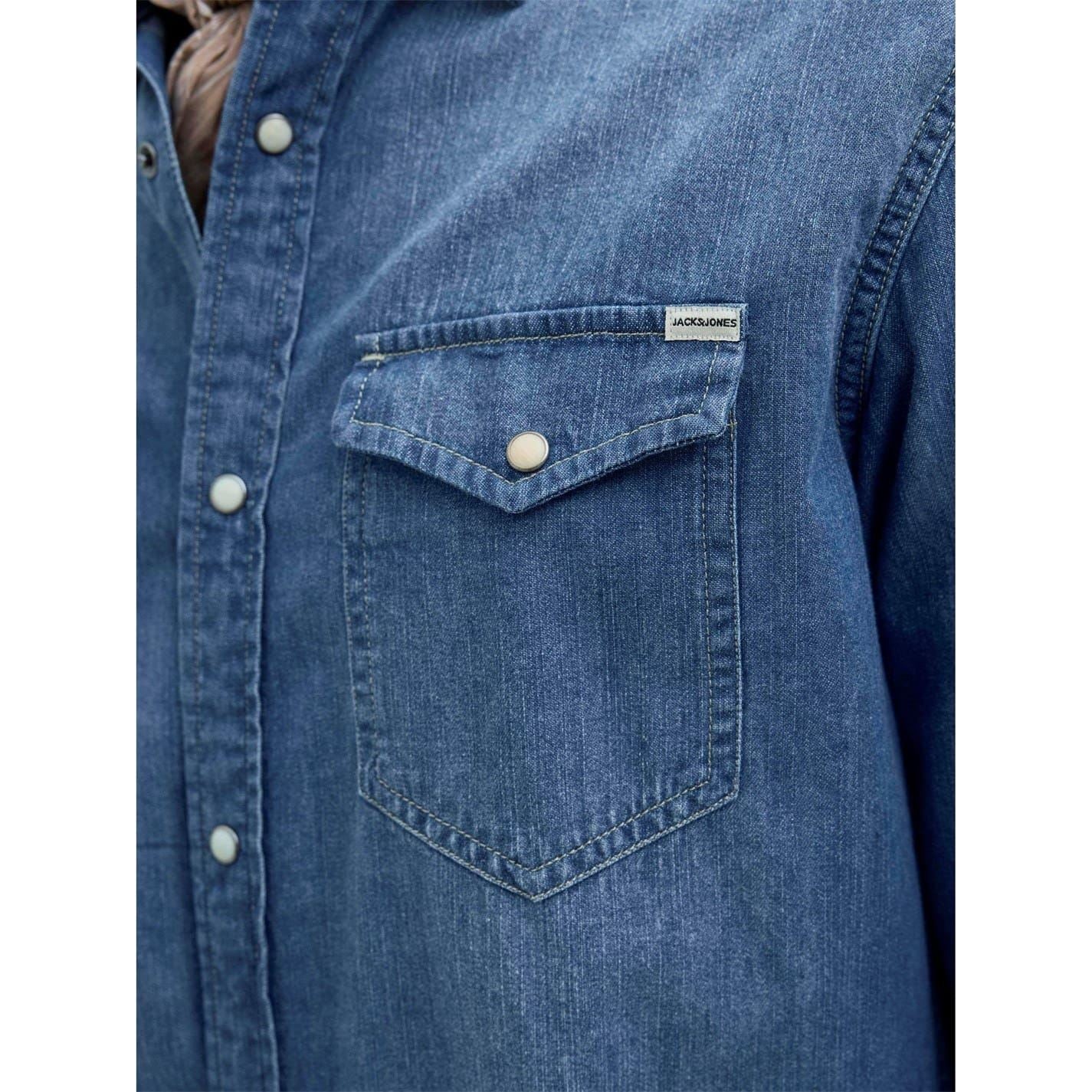 Jack and Jones Sheridan Collared Neck Long Sleeve Shirt