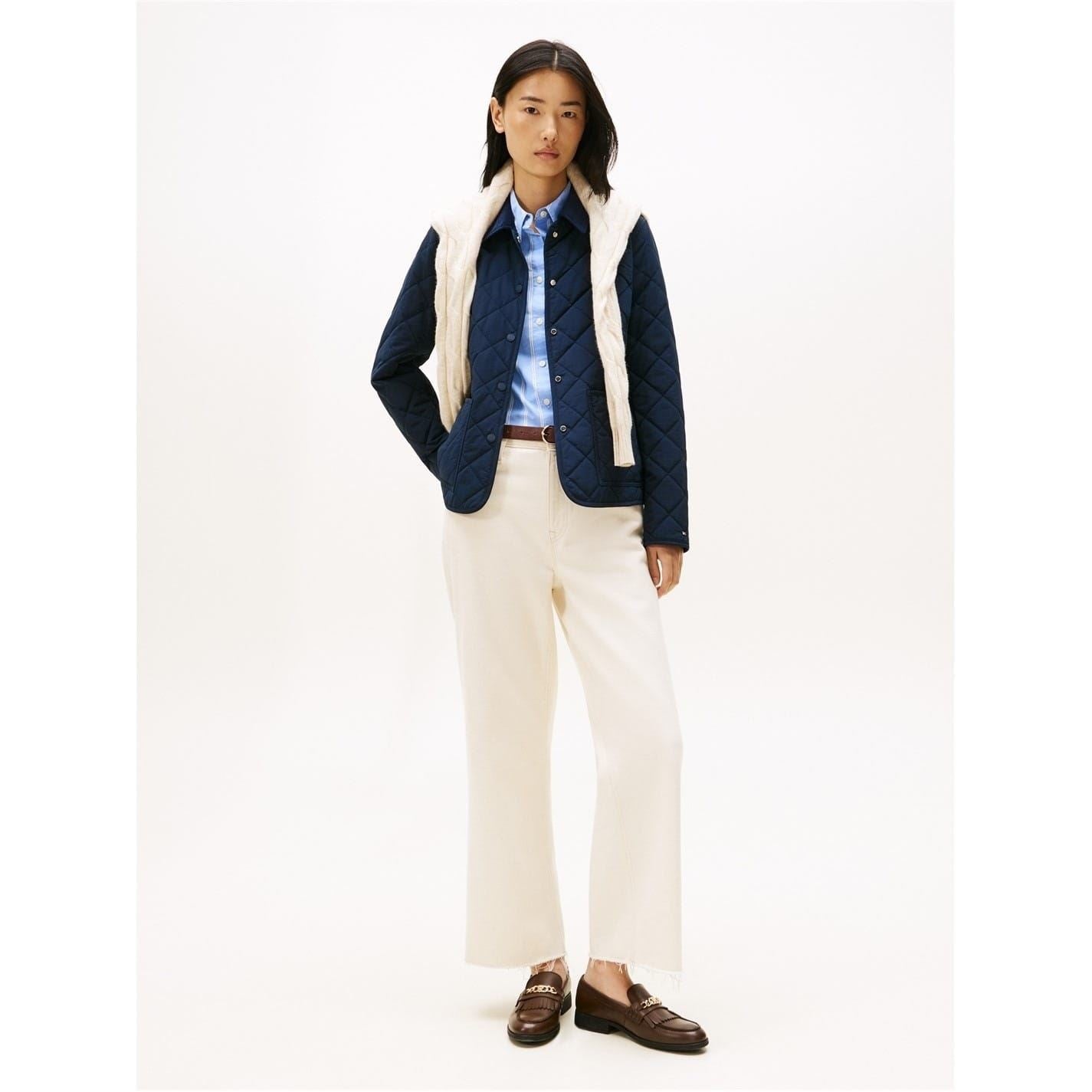 Tommy Hilfiger Snap Button Quilted Slim Jacket