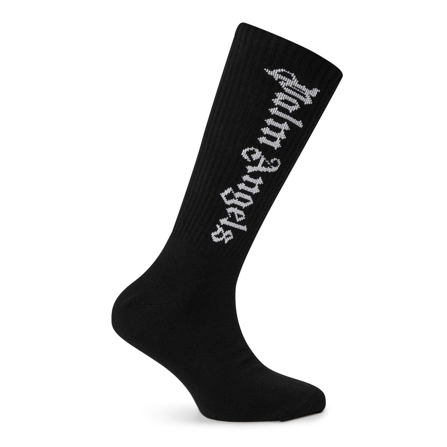 Palm Angels Logo Lettering Crew Socks