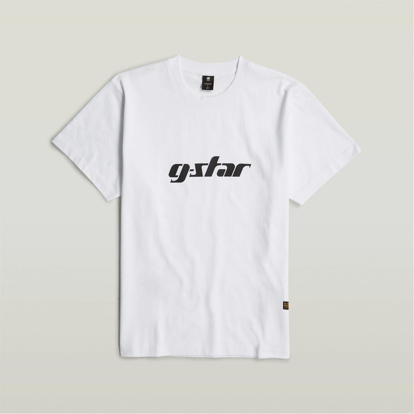 G Star Cursive Lettering Regular Fit T-Shirt