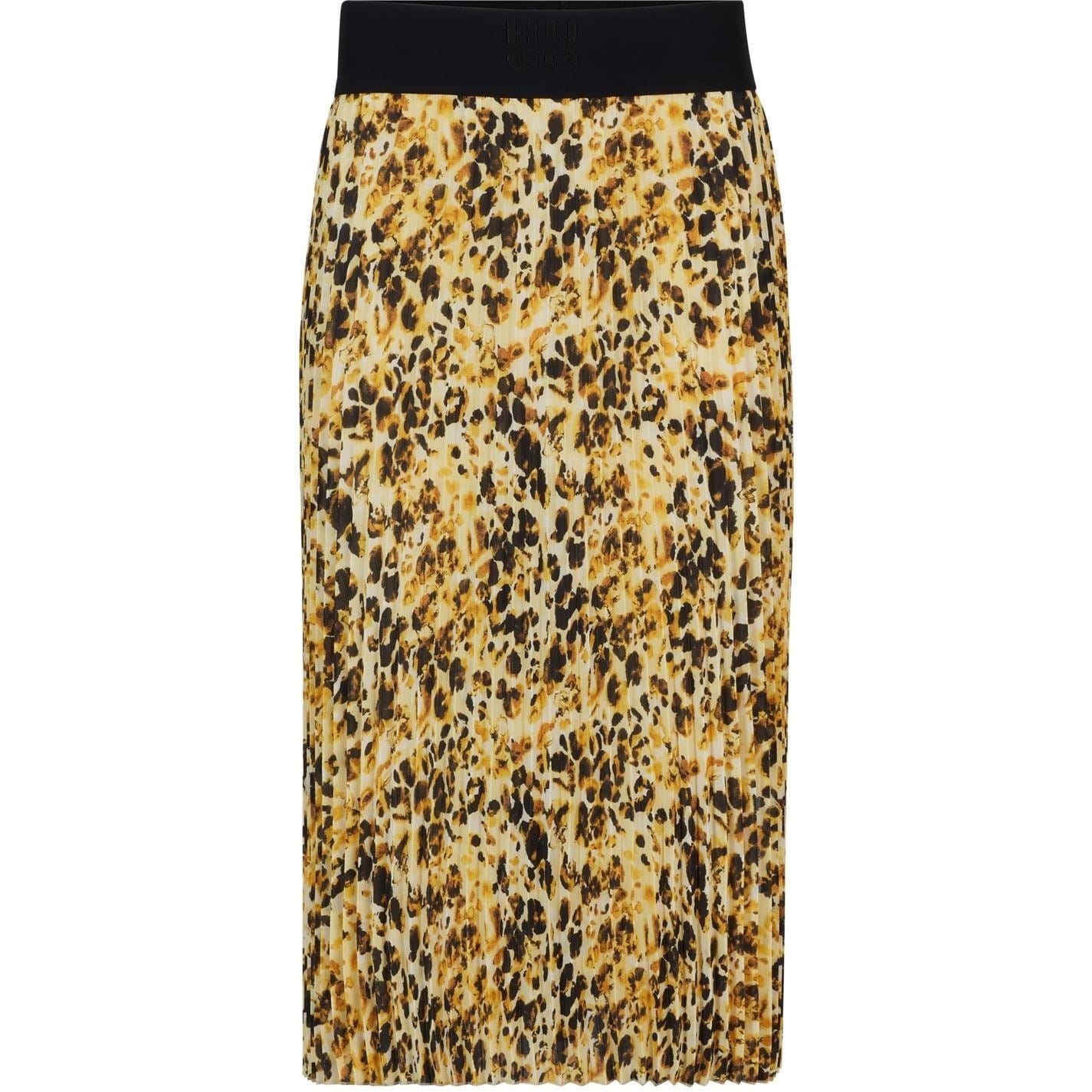 Hugo Reguna Animal Patterned Midi A-Line Skirt