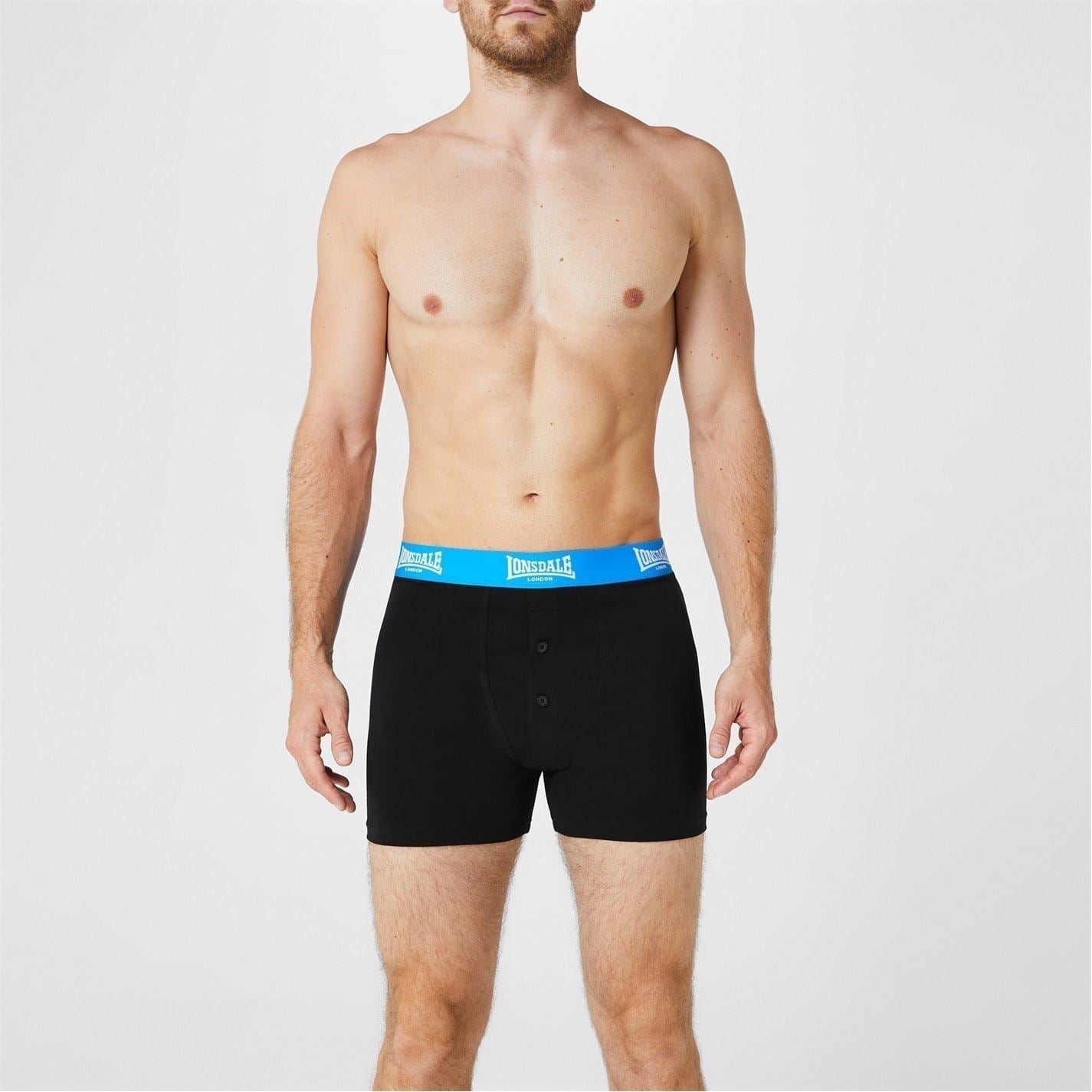 lonsdale Mens 2 Pack Boxer Shorts