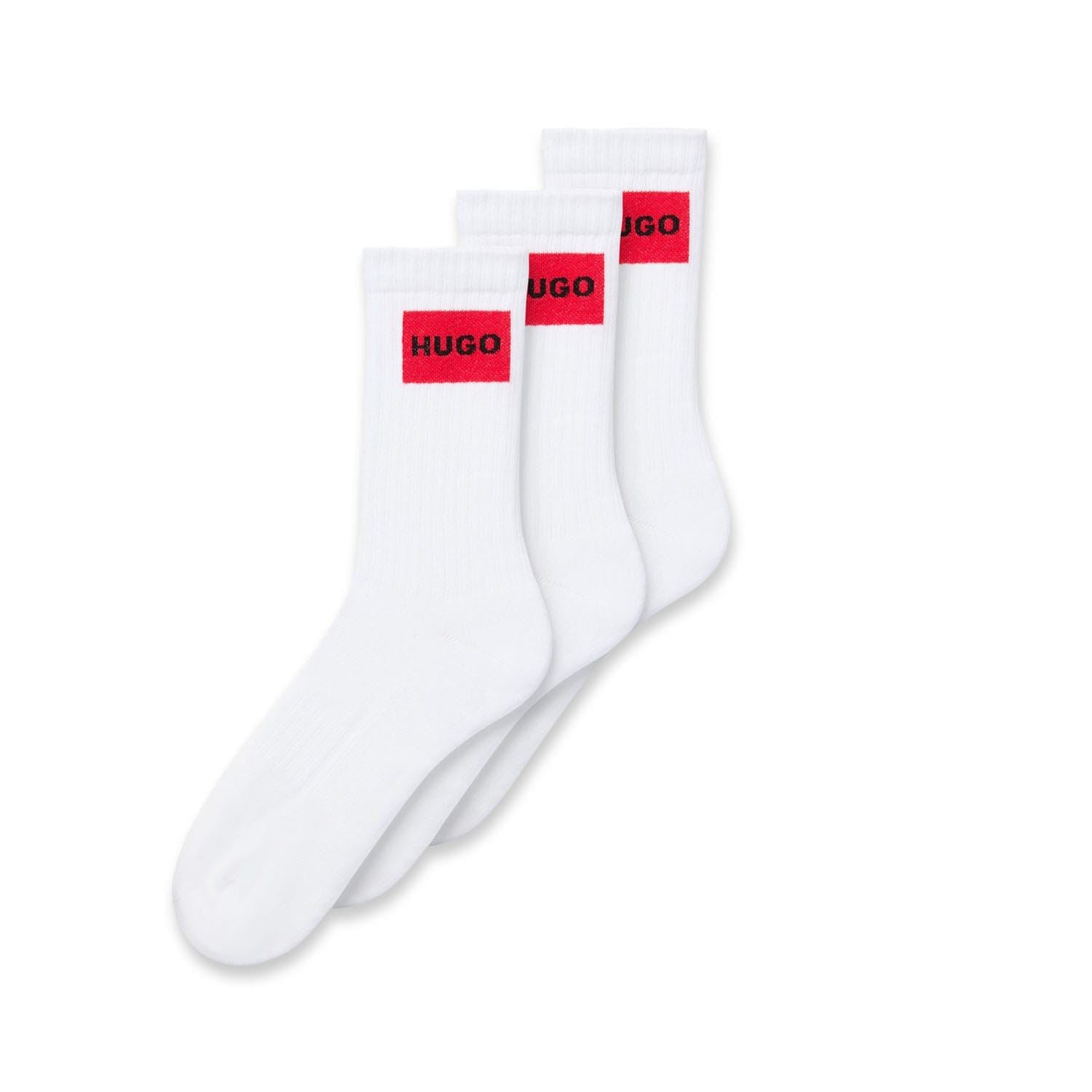 Hugo 3 Pack of Red Logo Socks