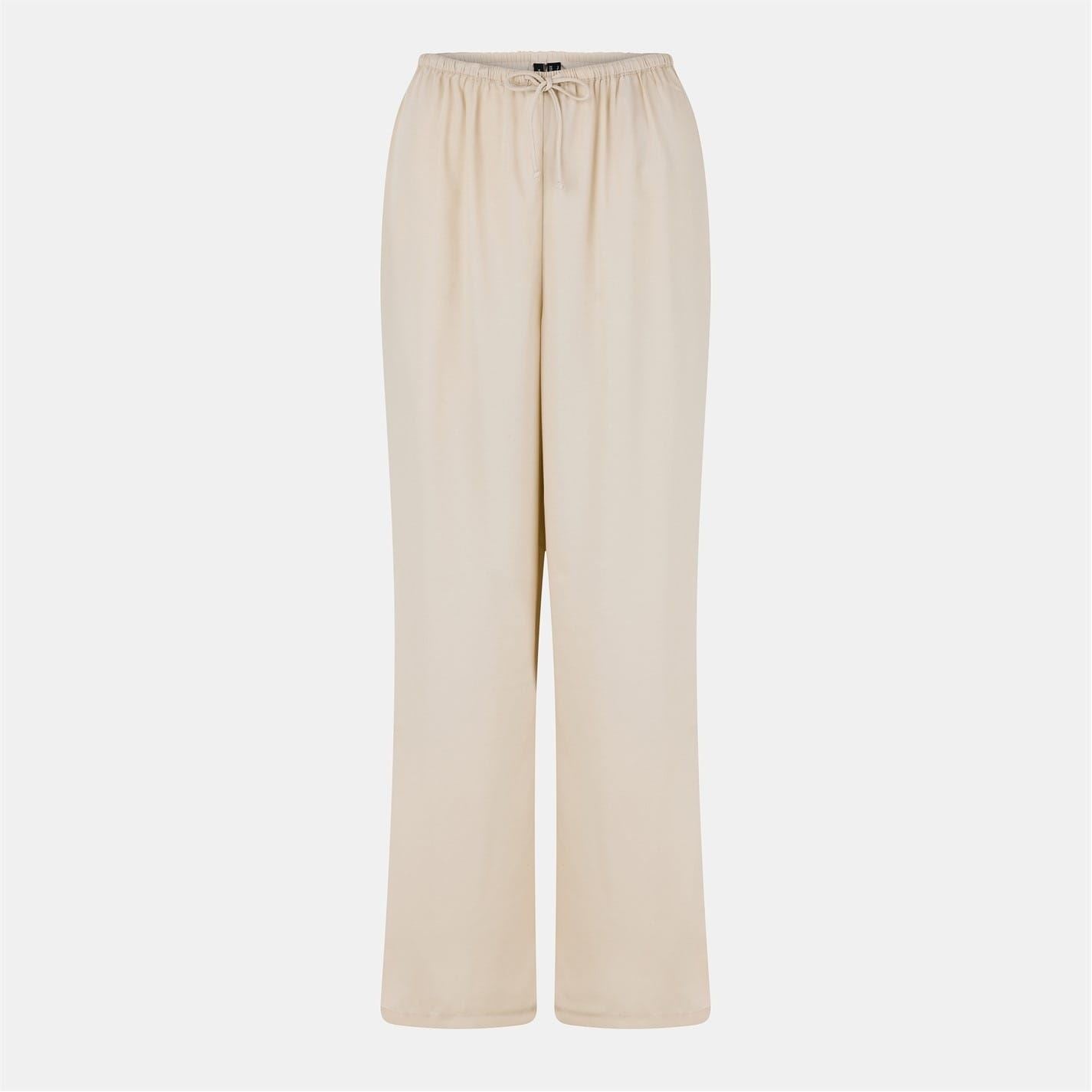 Vero Moda Anita Solid Patterned Wide Leg Pants