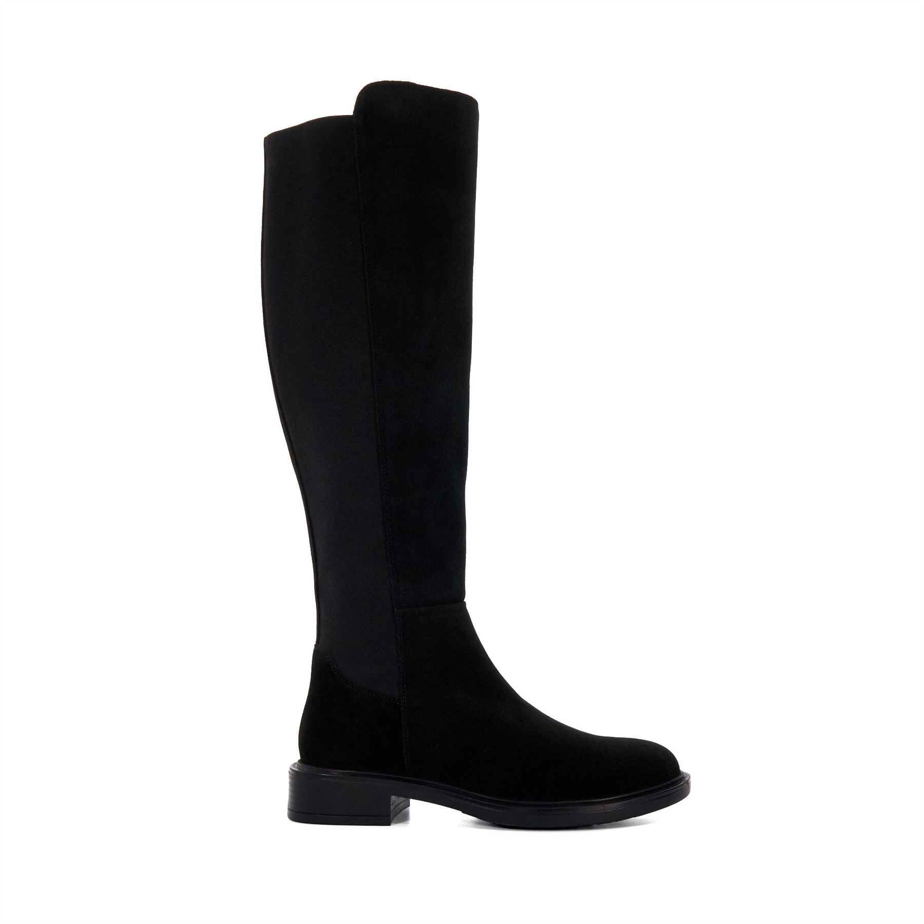 Dune London Texting Suede Stretch High Leg Boots