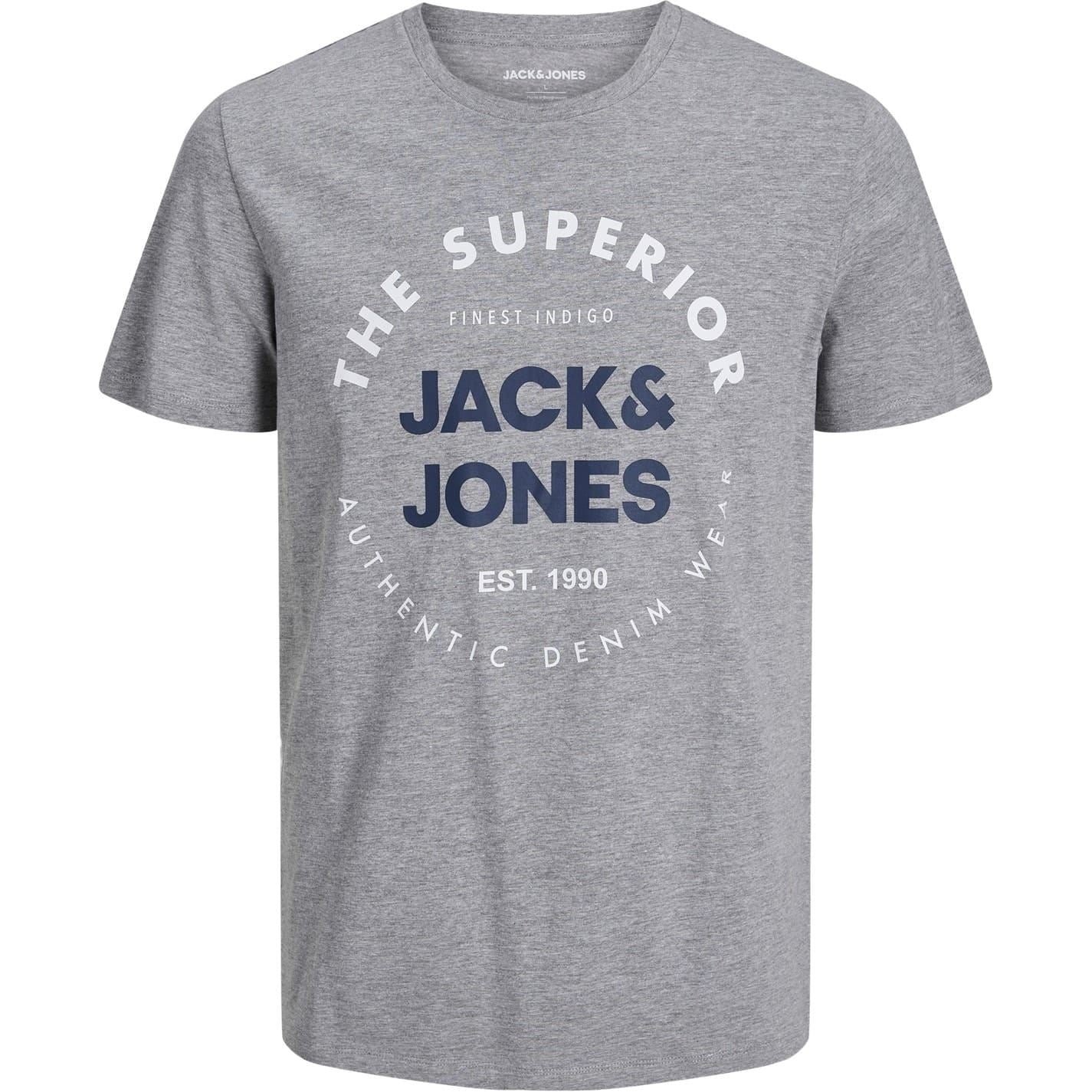 Jack and Jones Mens 5 Pack Short Sleeve T-Shirt