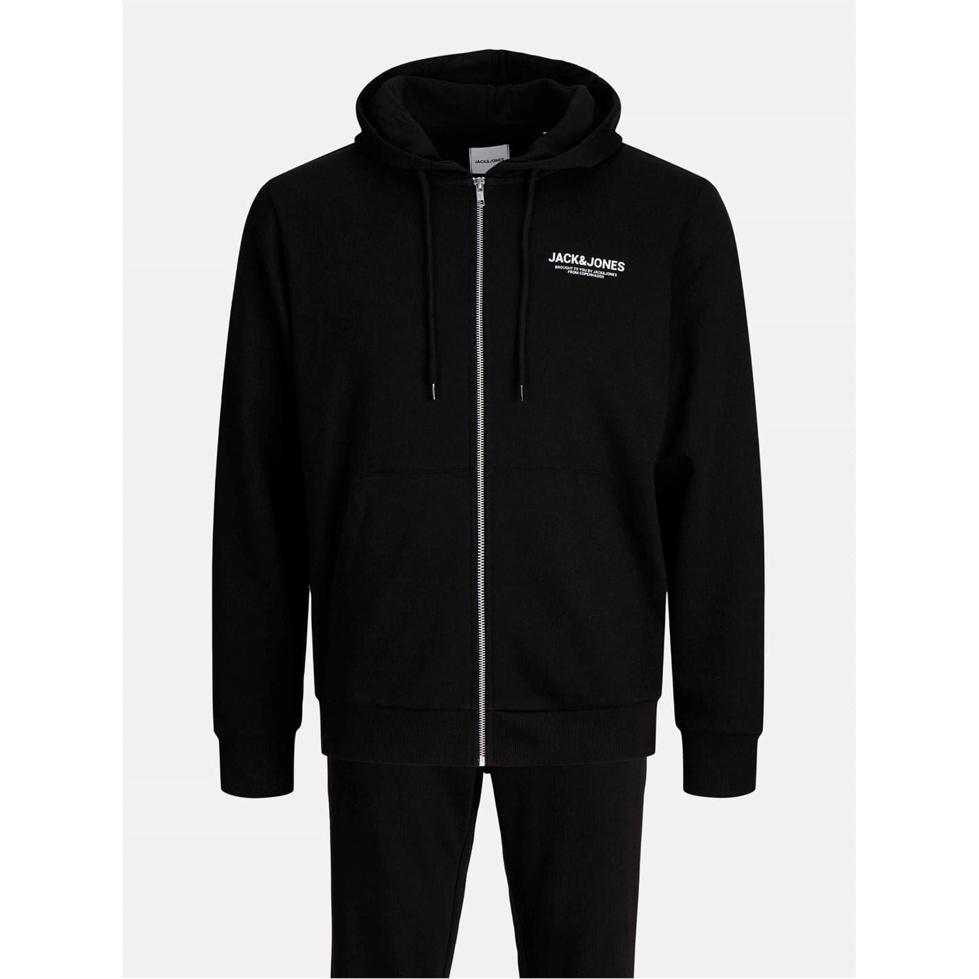 Jack and Jones Regular Fit Wordmark Hoodie Jogger Full Track Suits