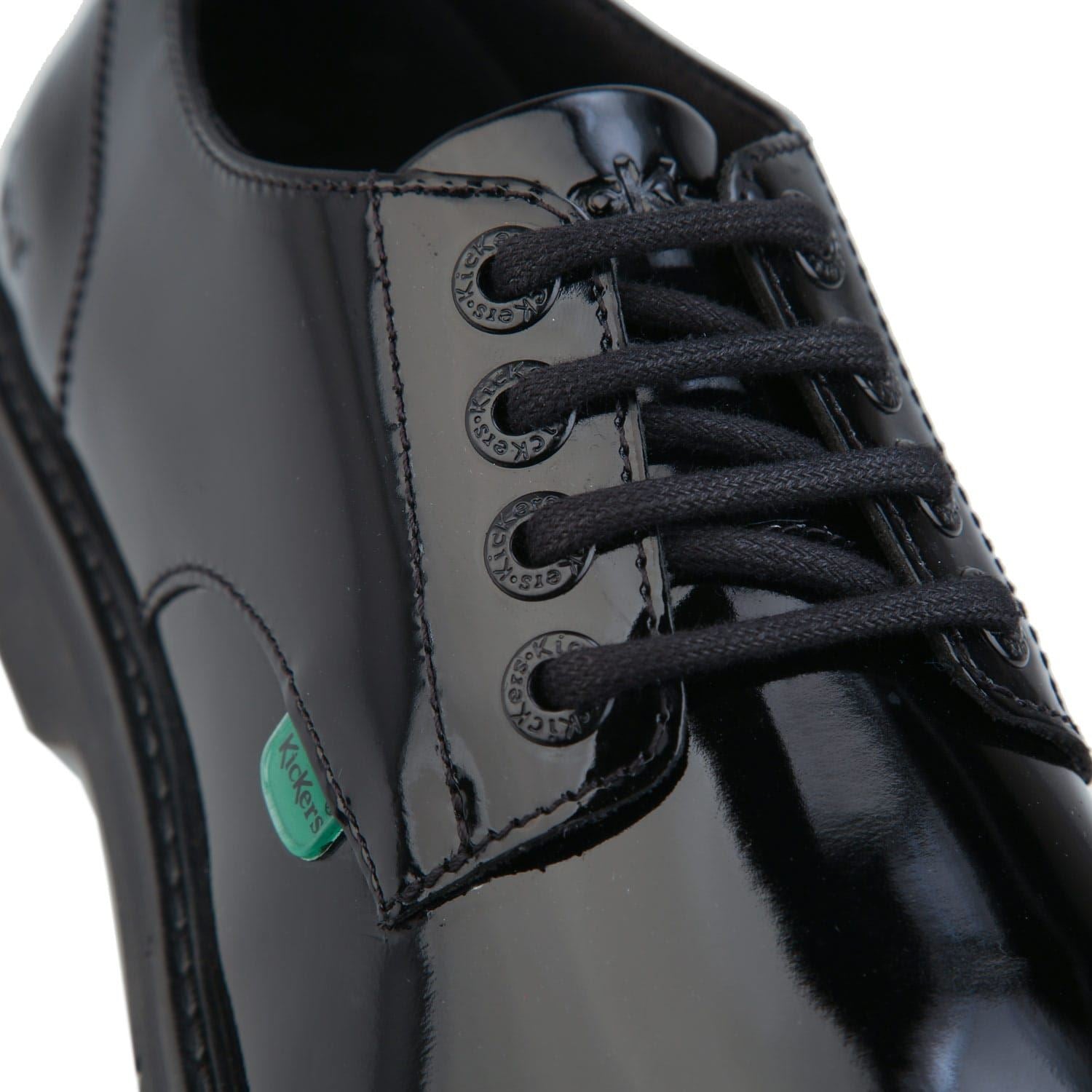 Kickers Womens Finley Lace Up Patent Shoes