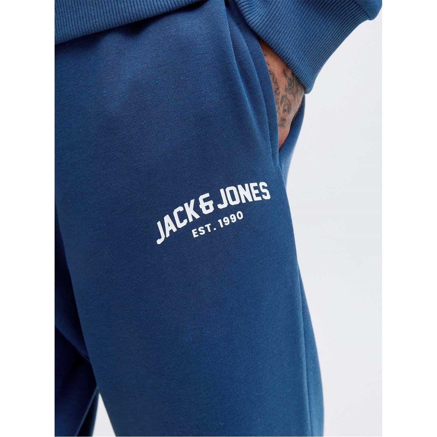 Jack and Jones Arch Lettering Crew Neck Sweatshirt Jogger Full Tracksuit
