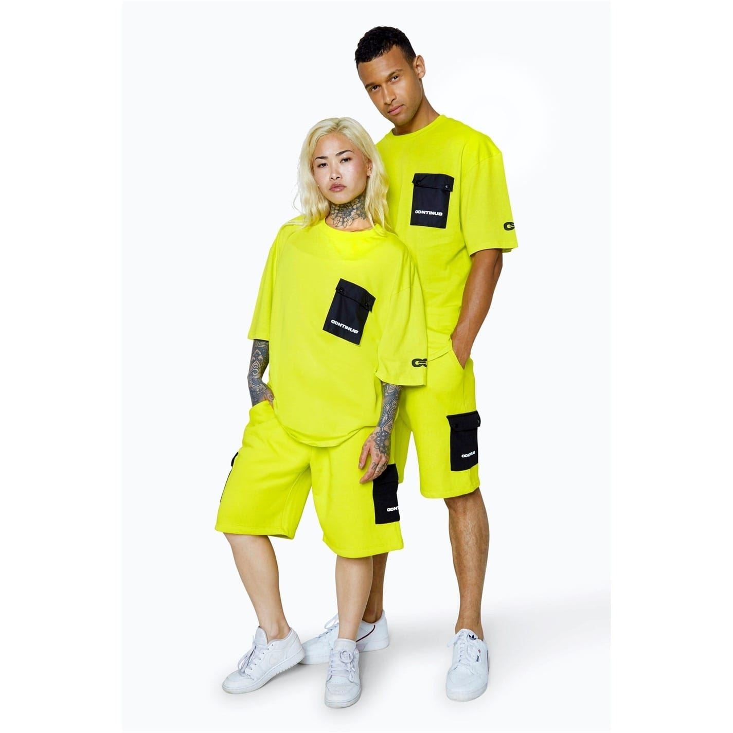 Hype Cargo Solid Patterned Shorts