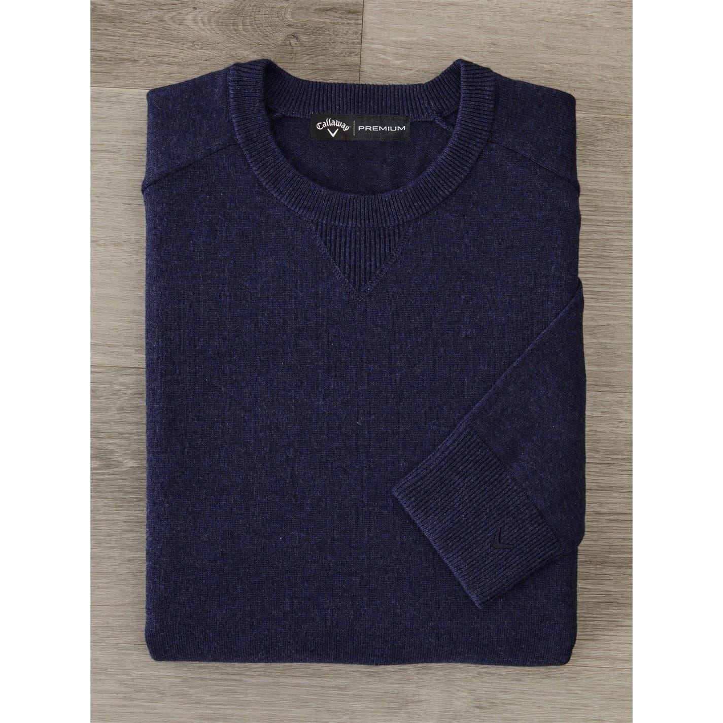 Callaway Crew Neck Long Sleeve Ribbed Collar Sweater