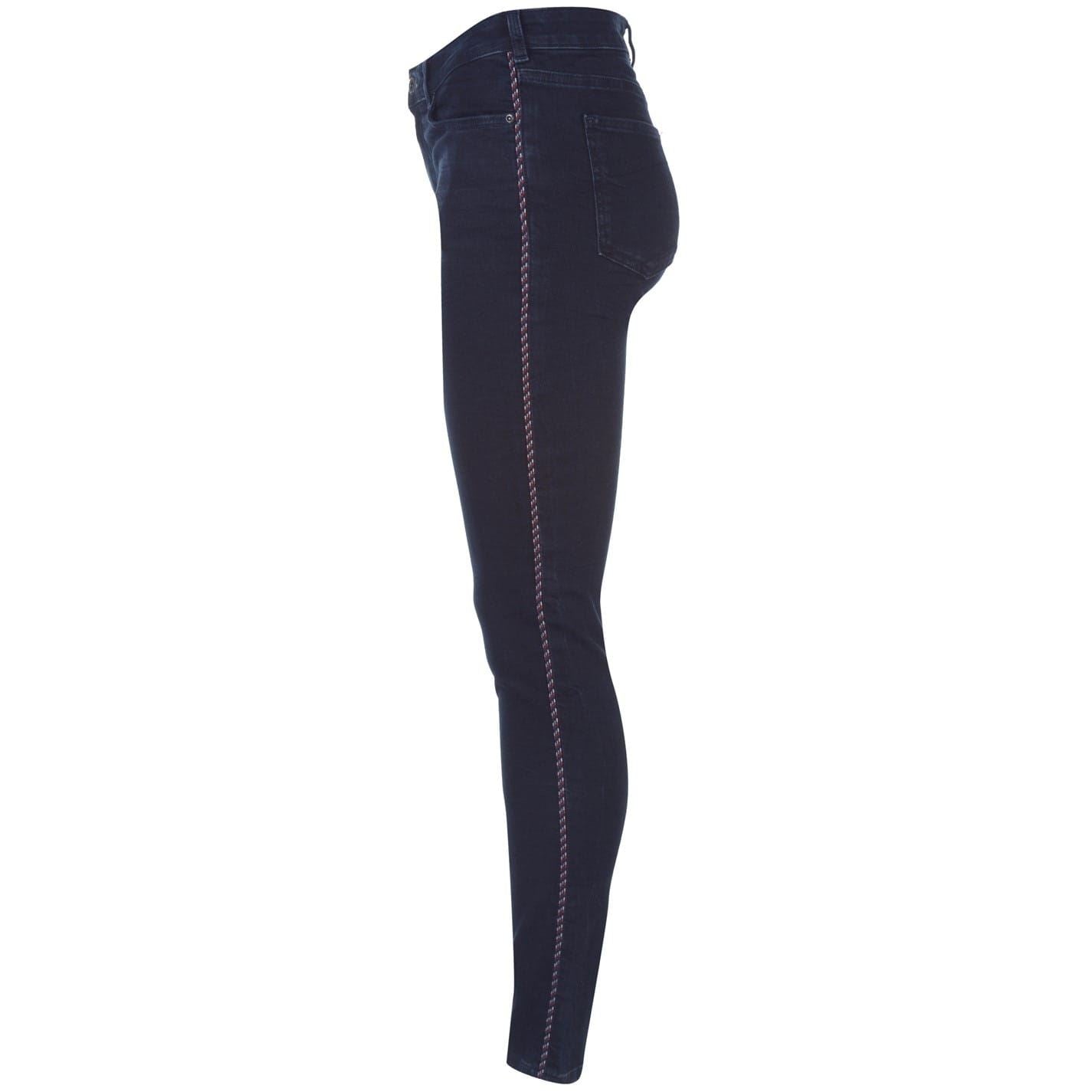 Scotch and Soda Dark Stripe Embroidered Jeans