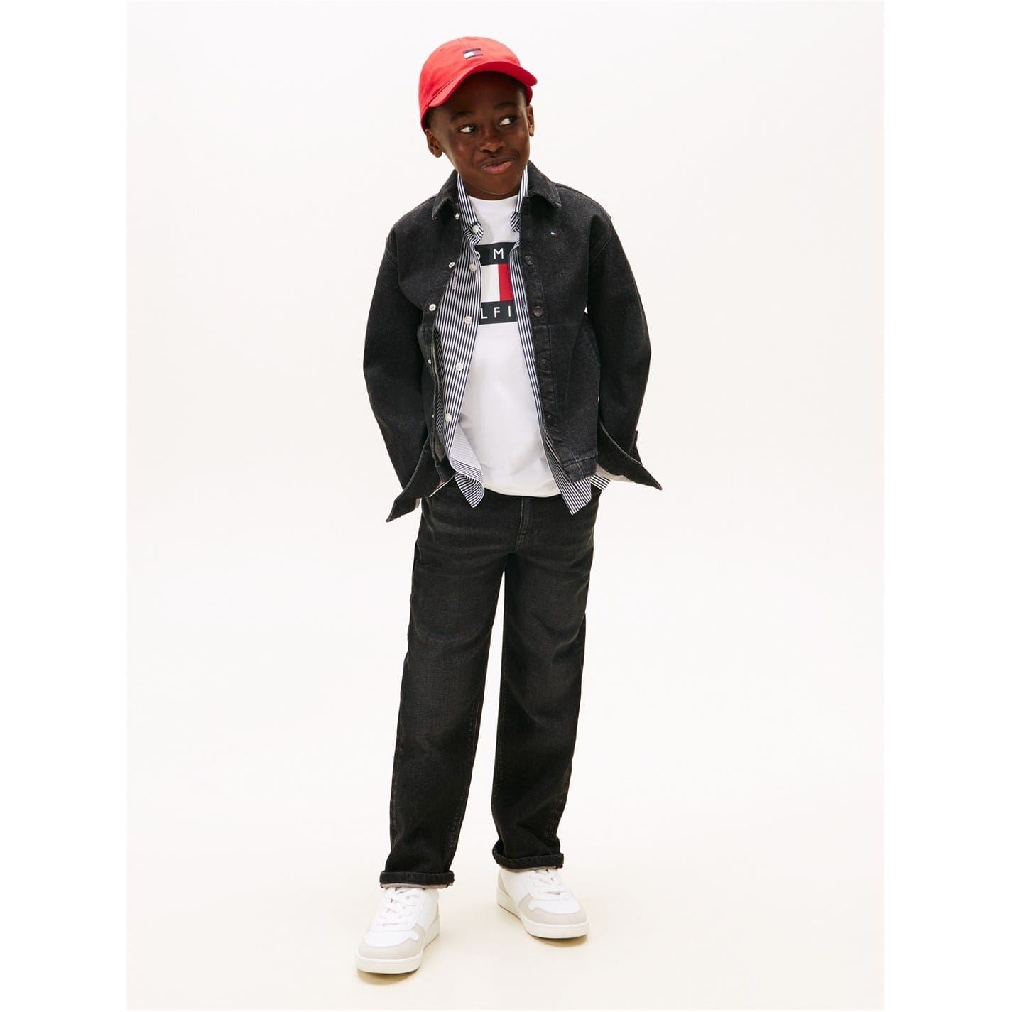 Tommy Hilfiger Wide Leg Relaxed Fit Mid Rise Jeans