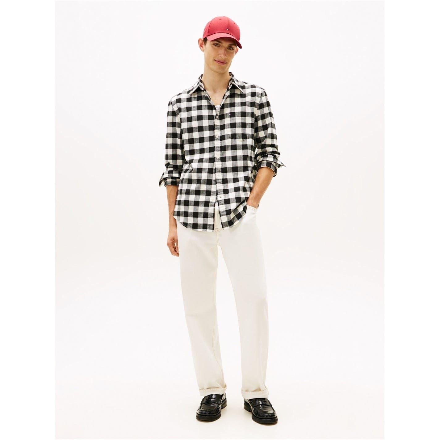 Tommy Hilfiger Buffalo Check Collared Long Sleeve Shirt
