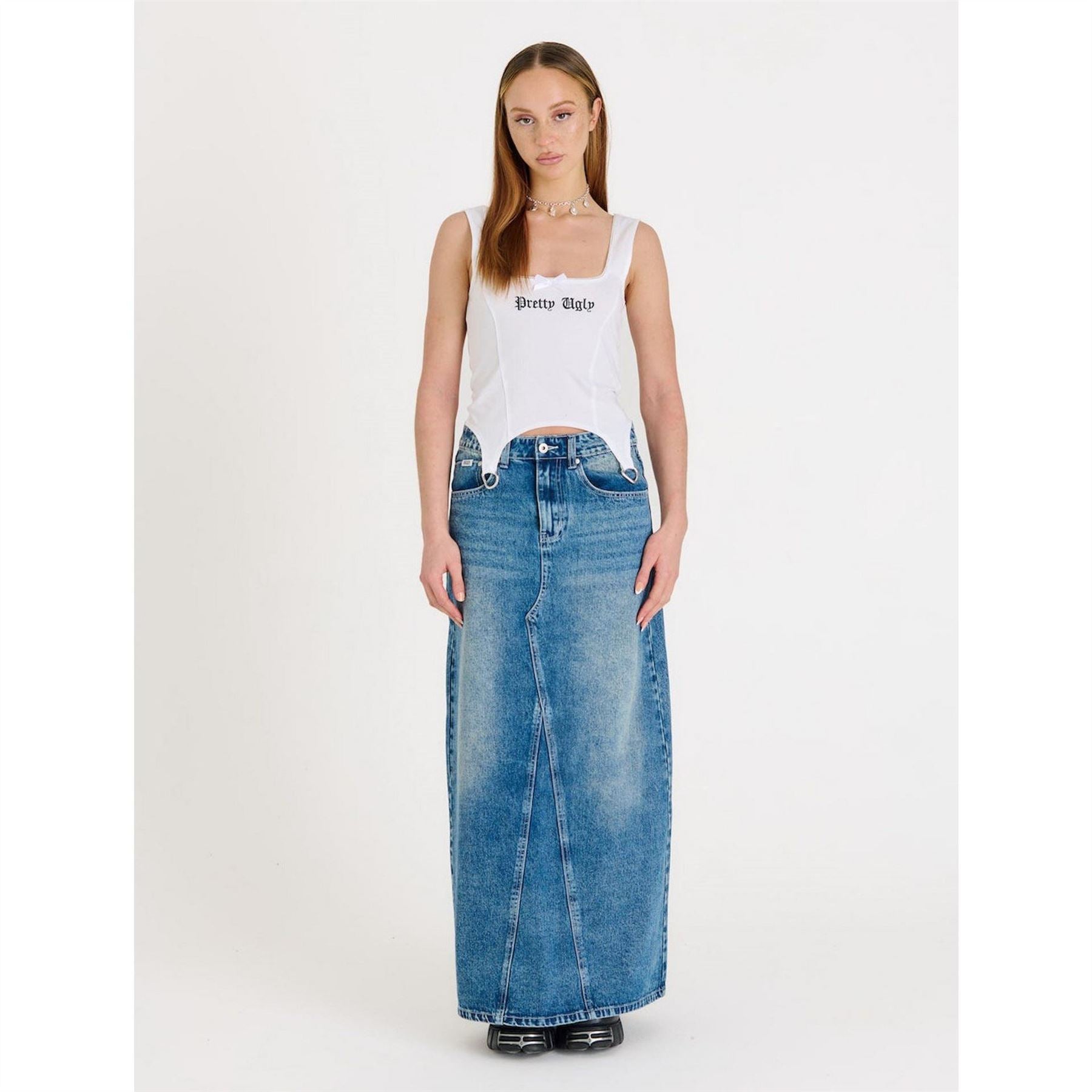 The Ragged Priest Rag Maxi Skirt B