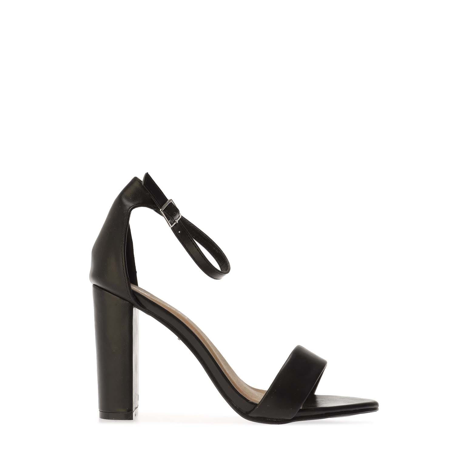 Wheres That From Barely There Strappy Block Heels