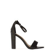 Wheres That From Barely There Strappy Block Heels