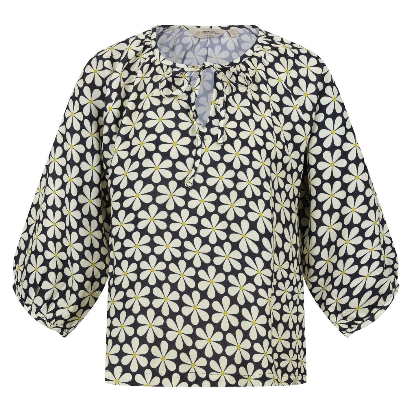 Regatta Orla Tie Neck Peasant Sleeve Blouse