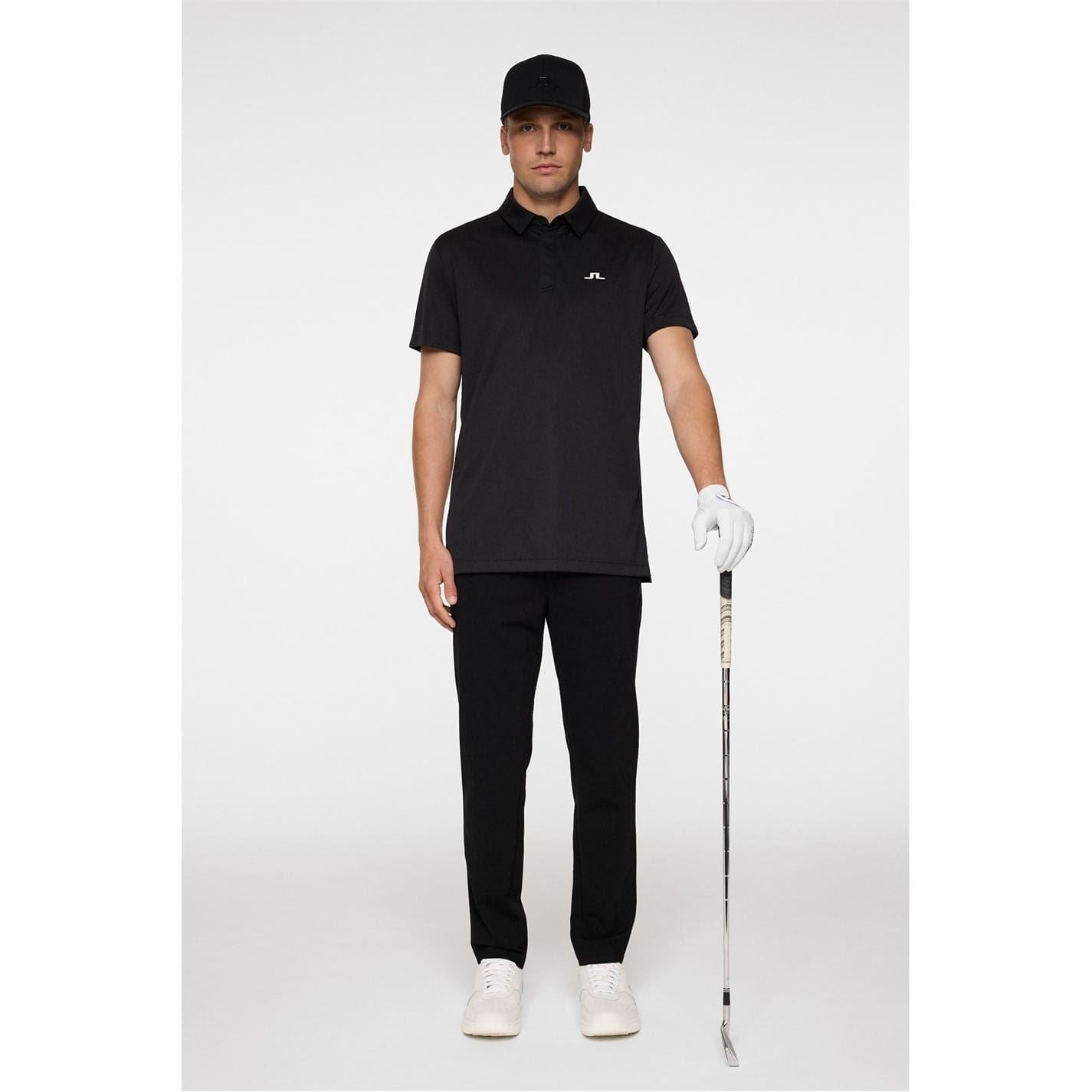 J Lindeberg Golf Collared Neck Short Sleeve Polo Shirt