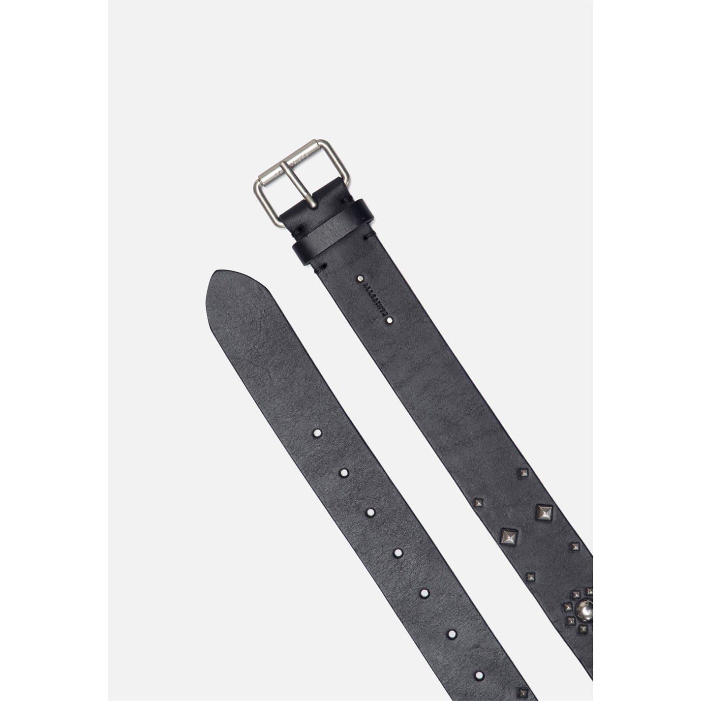AllSaints Leather Pin Buckle Belt with Rivets