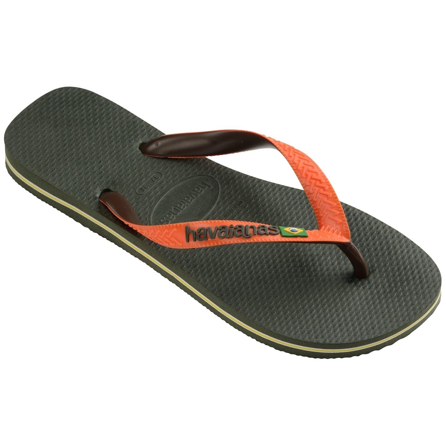 Havaianas Womens Hav. Brasil Mix Leaf Green Marine B Flip Flops