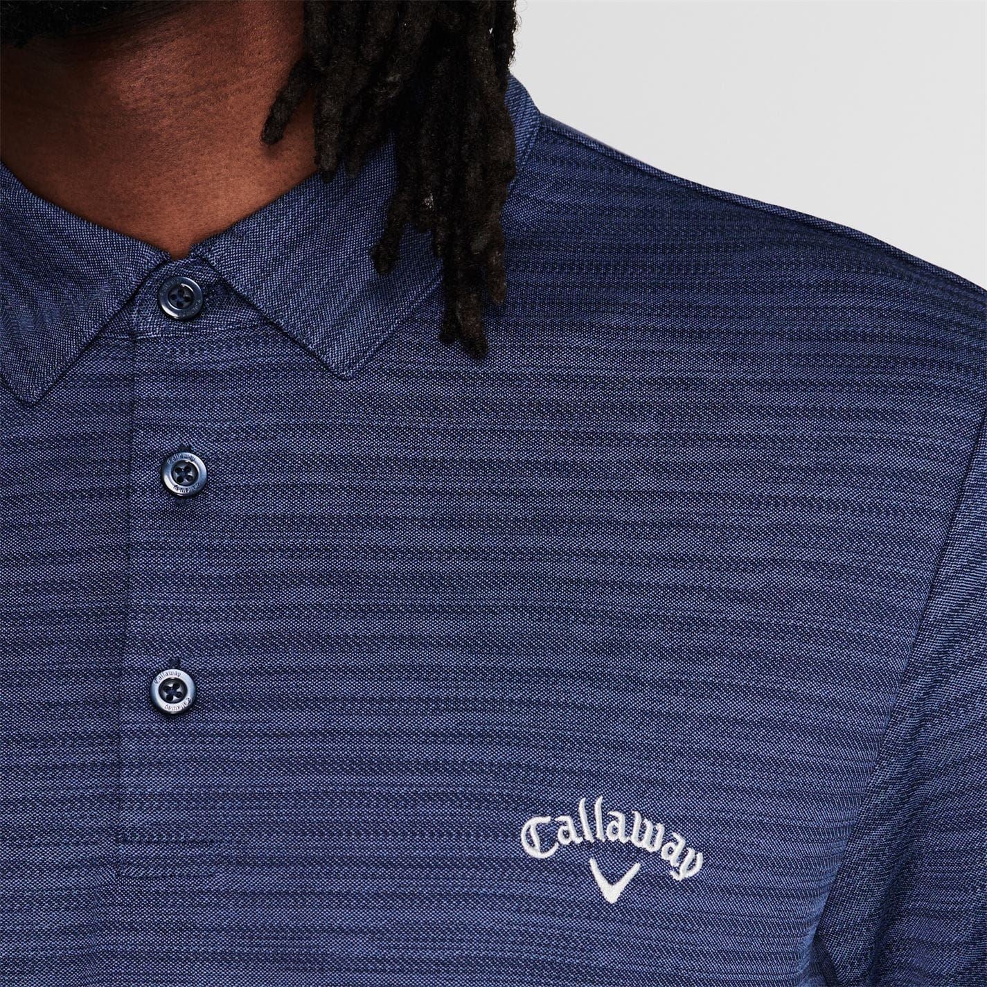 Callaway Mens Herringbone Golf Polo Shirt
