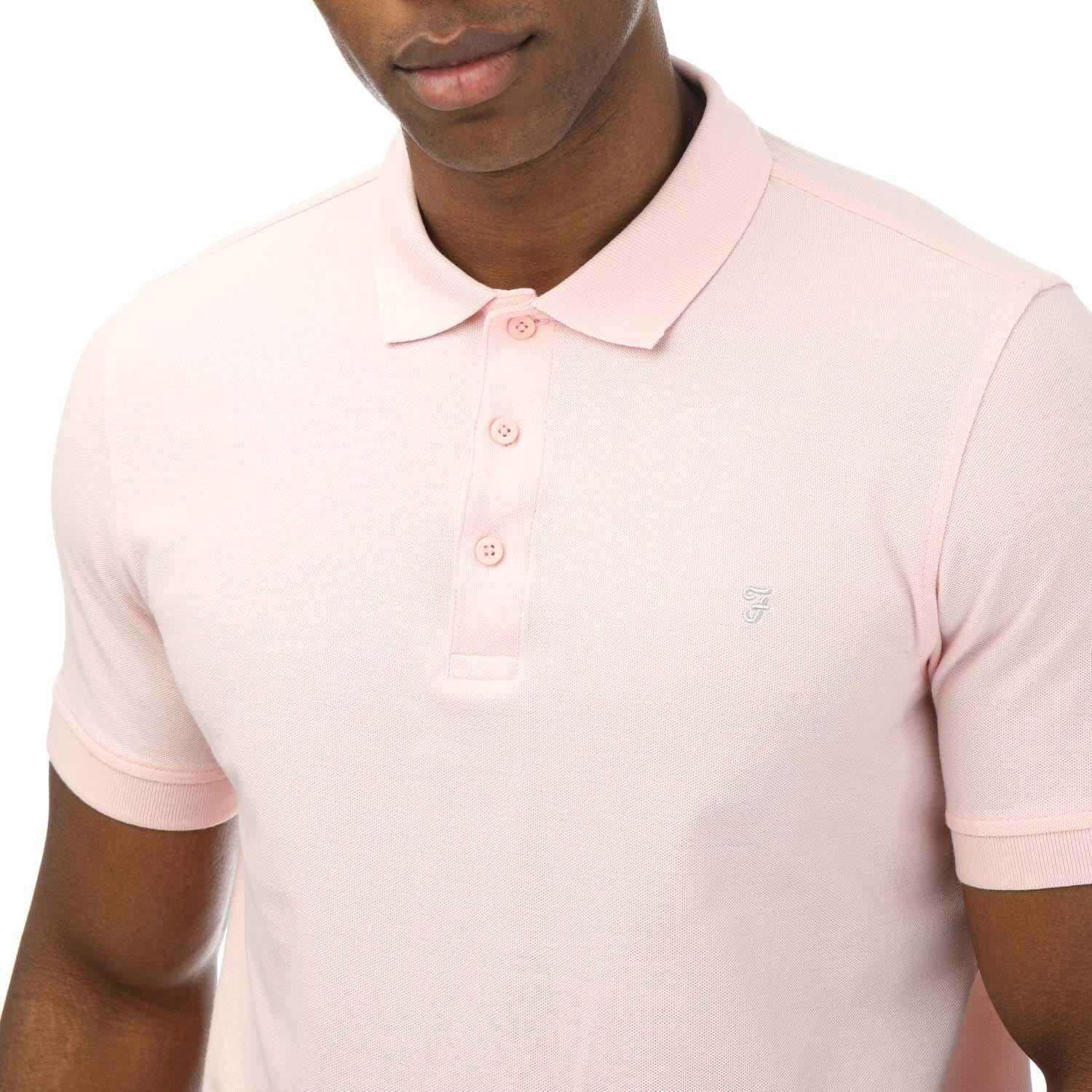 Farah Mens Cove Organic Modern Fit Polo Shirt