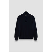 Paul and Shark Moon Zip Neck Long Sleeve Sweater