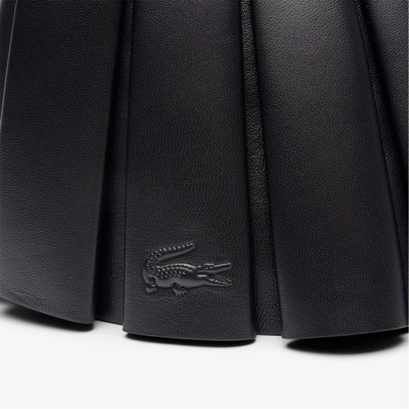 Lacoste Lenglen Crescent Shape Hobo Bag with Silver Hardware