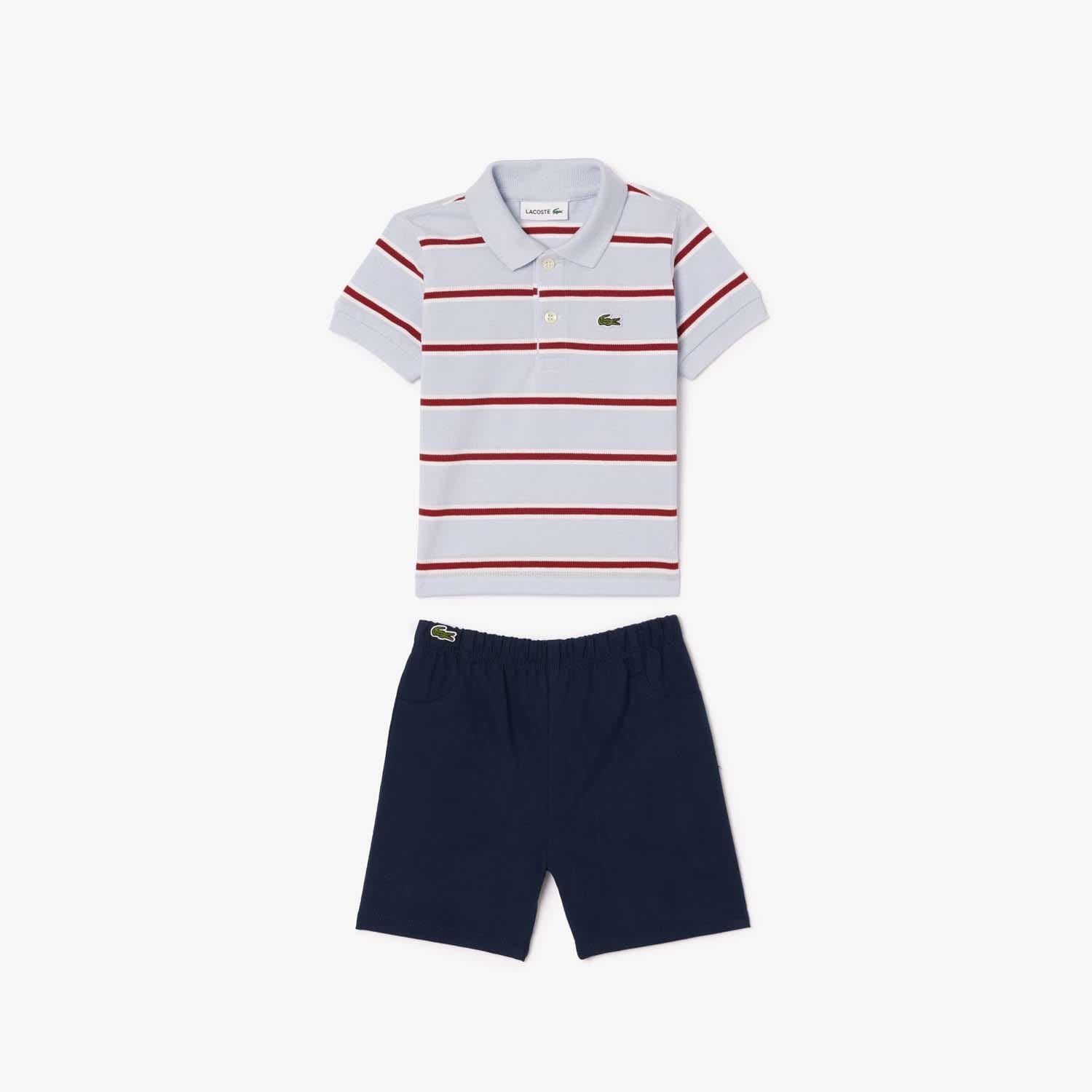 Lacoste Infants Organic Cotton Stripe Set