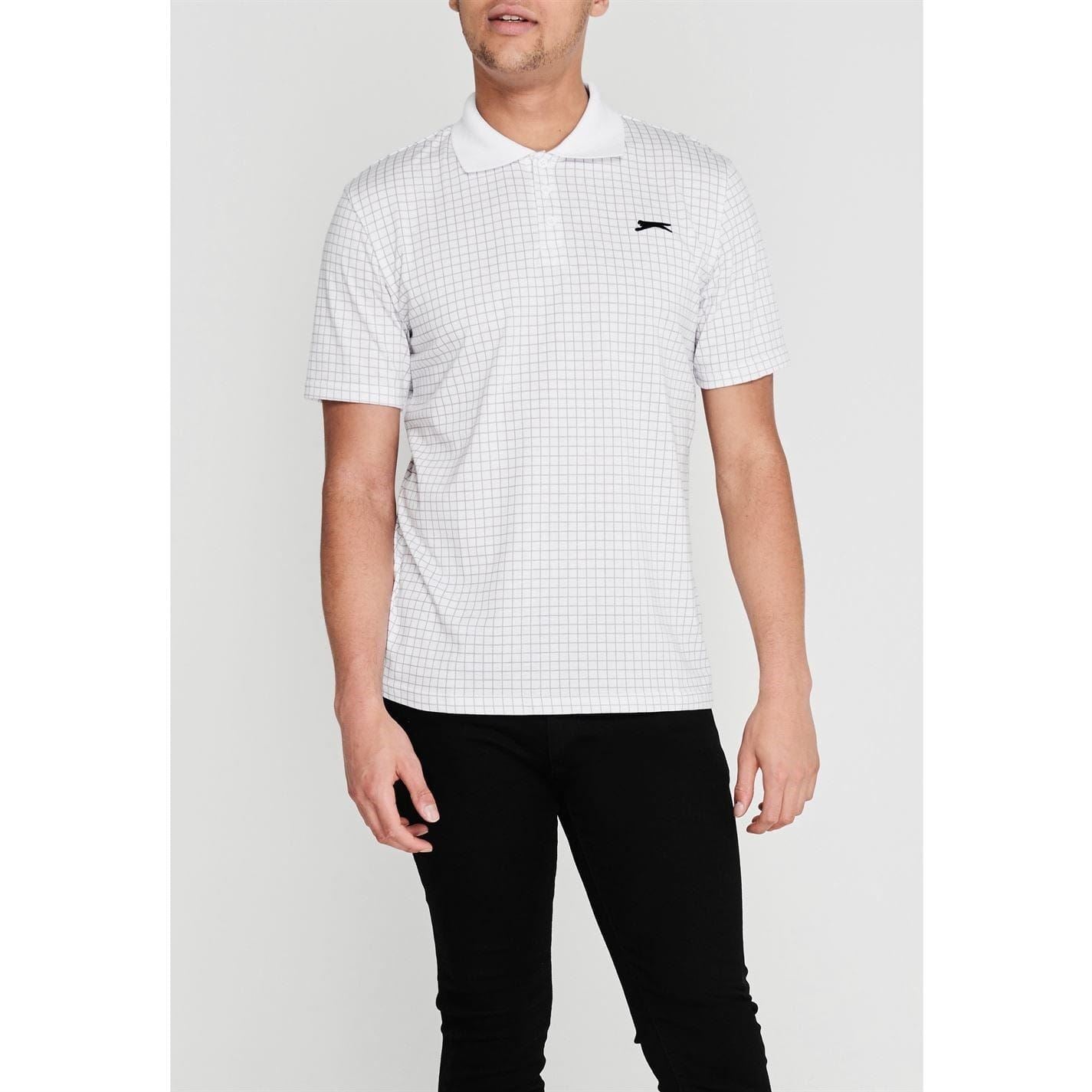 Slazenger Mens Check Golf Polo
