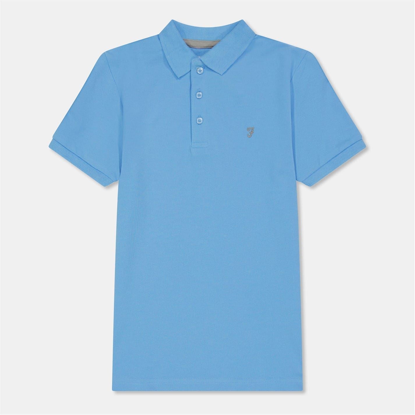 Farah Bugsworth Embroidered Collared Short Sleeve T-Shirt