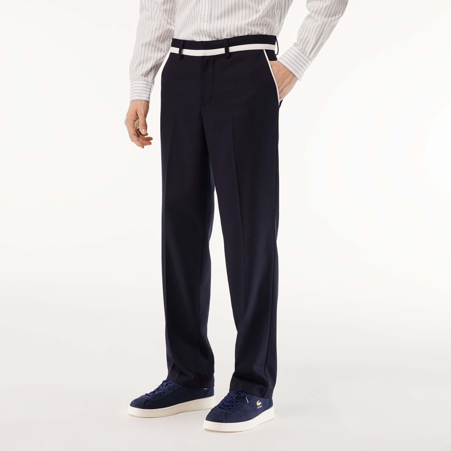 Lacoste Straight-Fit Badge Detail Suit Pants