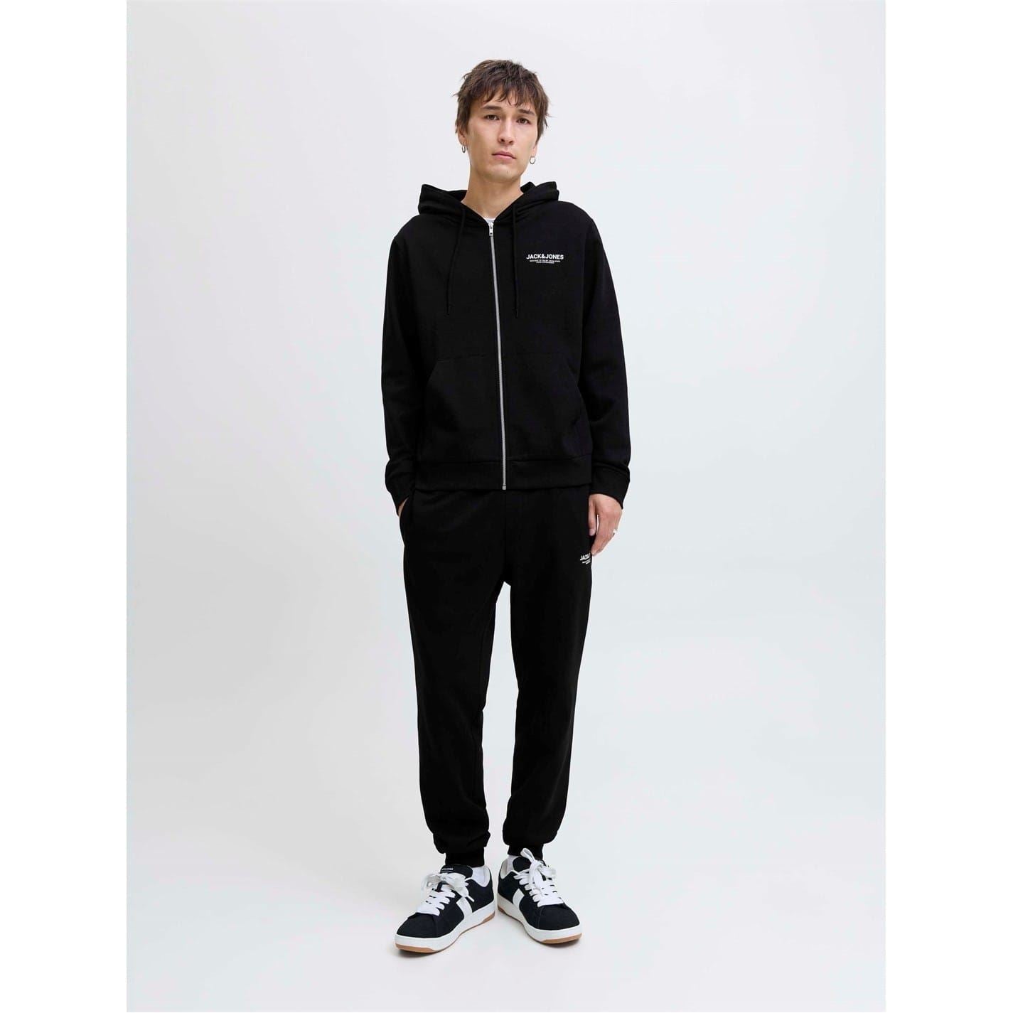 Jack and Jones Regular Fit Wordmark Hoodie Jogger Full Track Suits