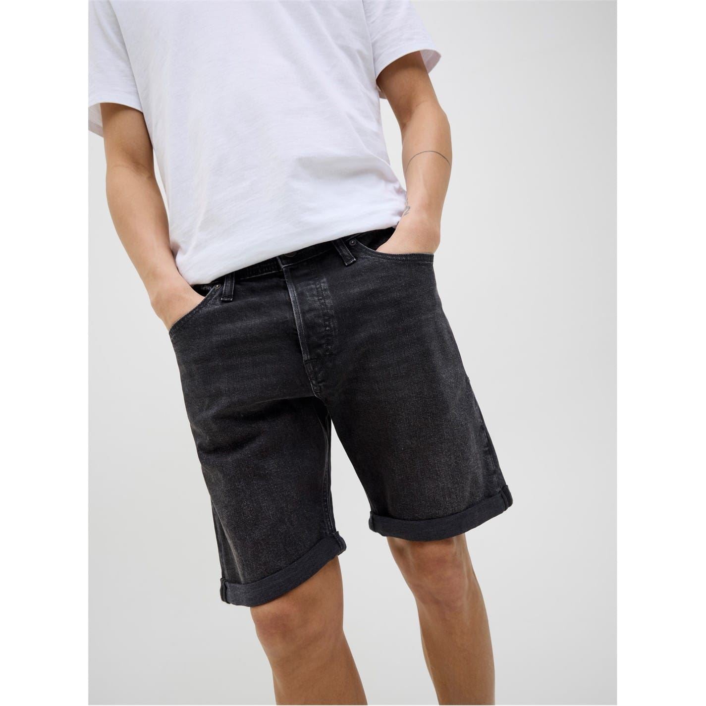 Jack and Jones Rick Denim Bermuda Shorts with Banded Hem