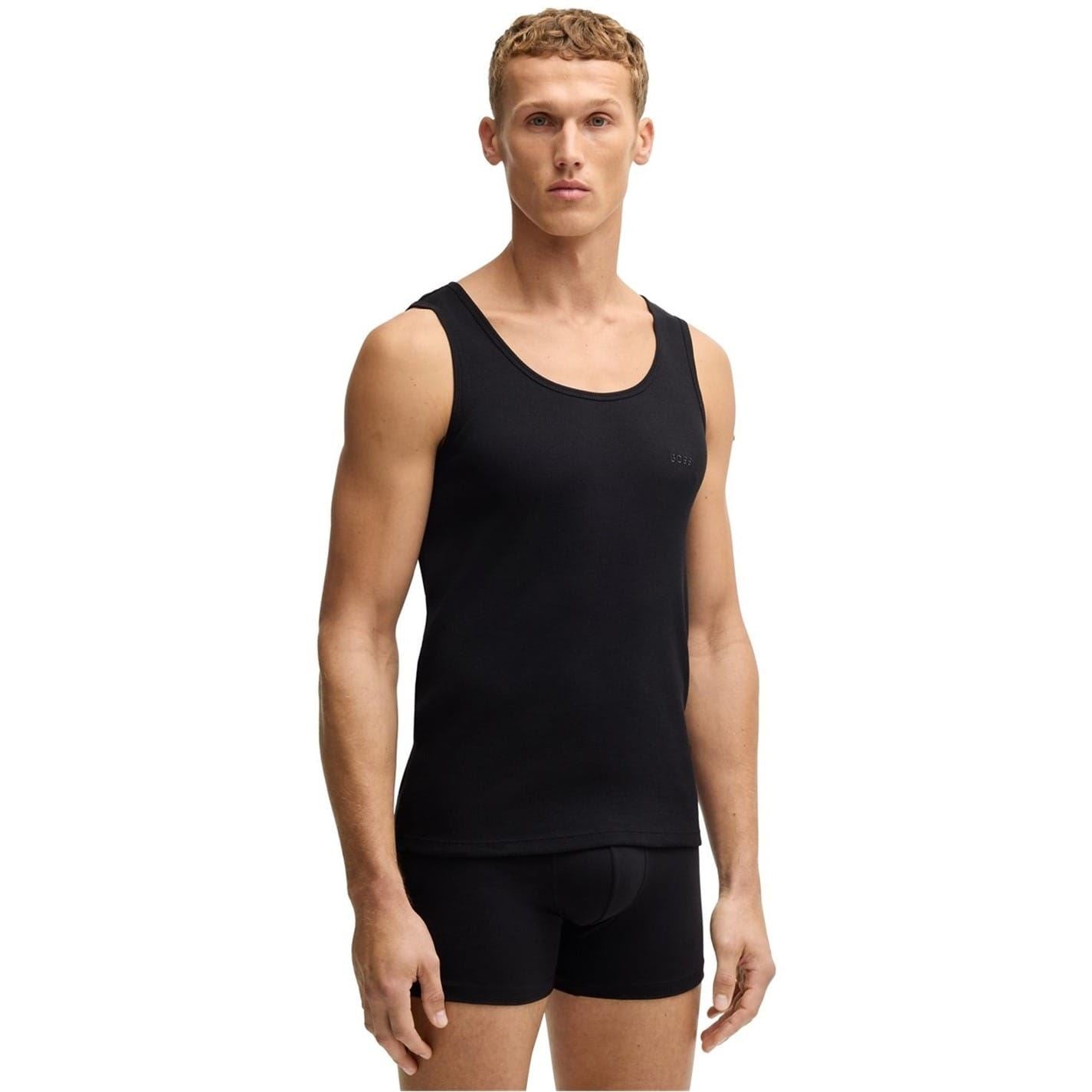 Boss Scoop Neck Regular Fit Rib Tank