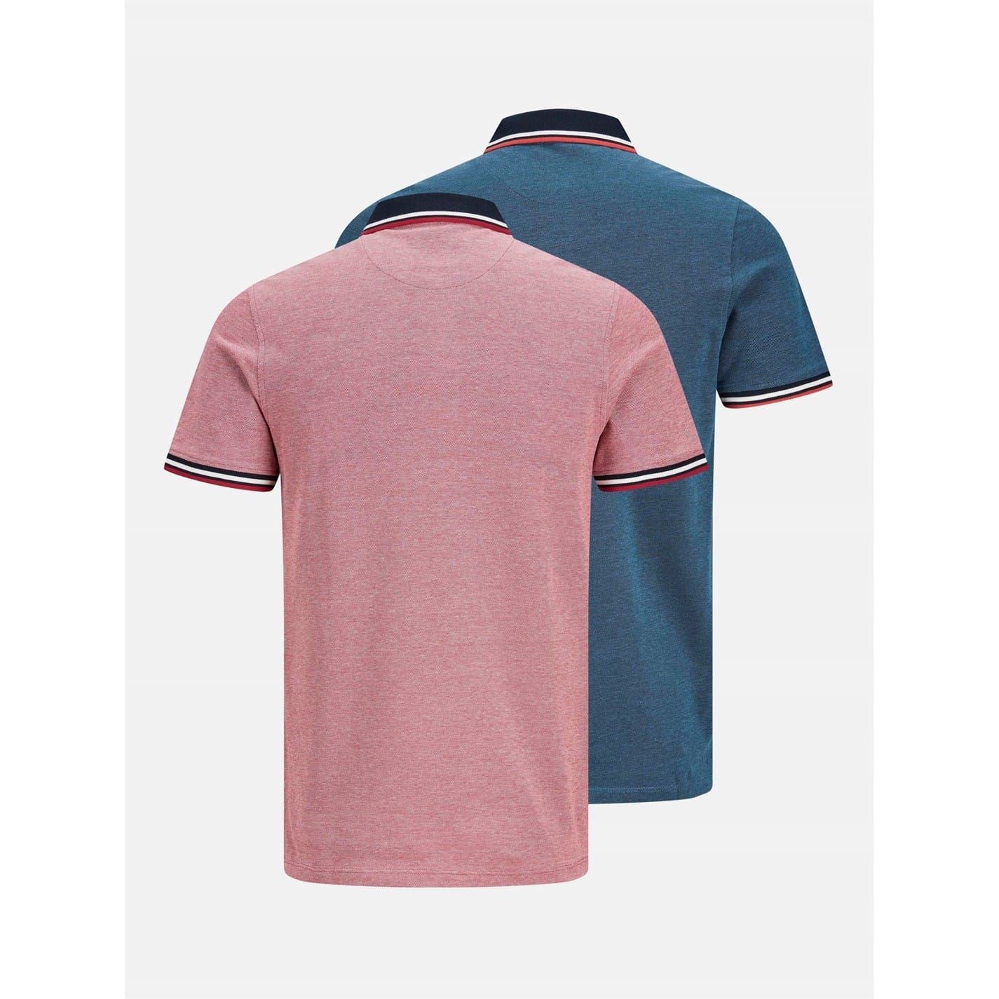 Jack and Jones Paulos Polo 2 Pack Collared Short Sleeve Shirt