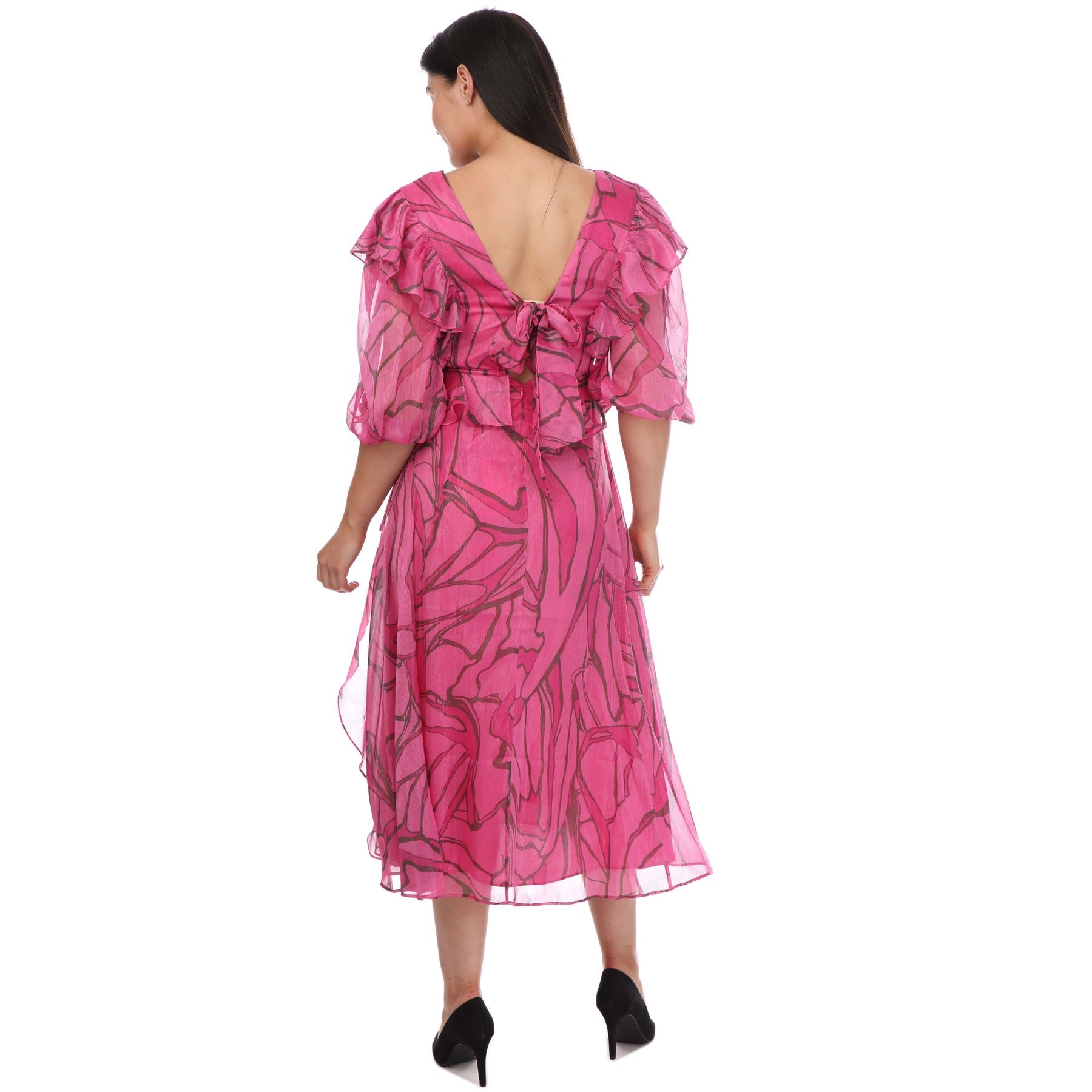 Ted Baker Victoir Ruffled Print Pinafore Dress