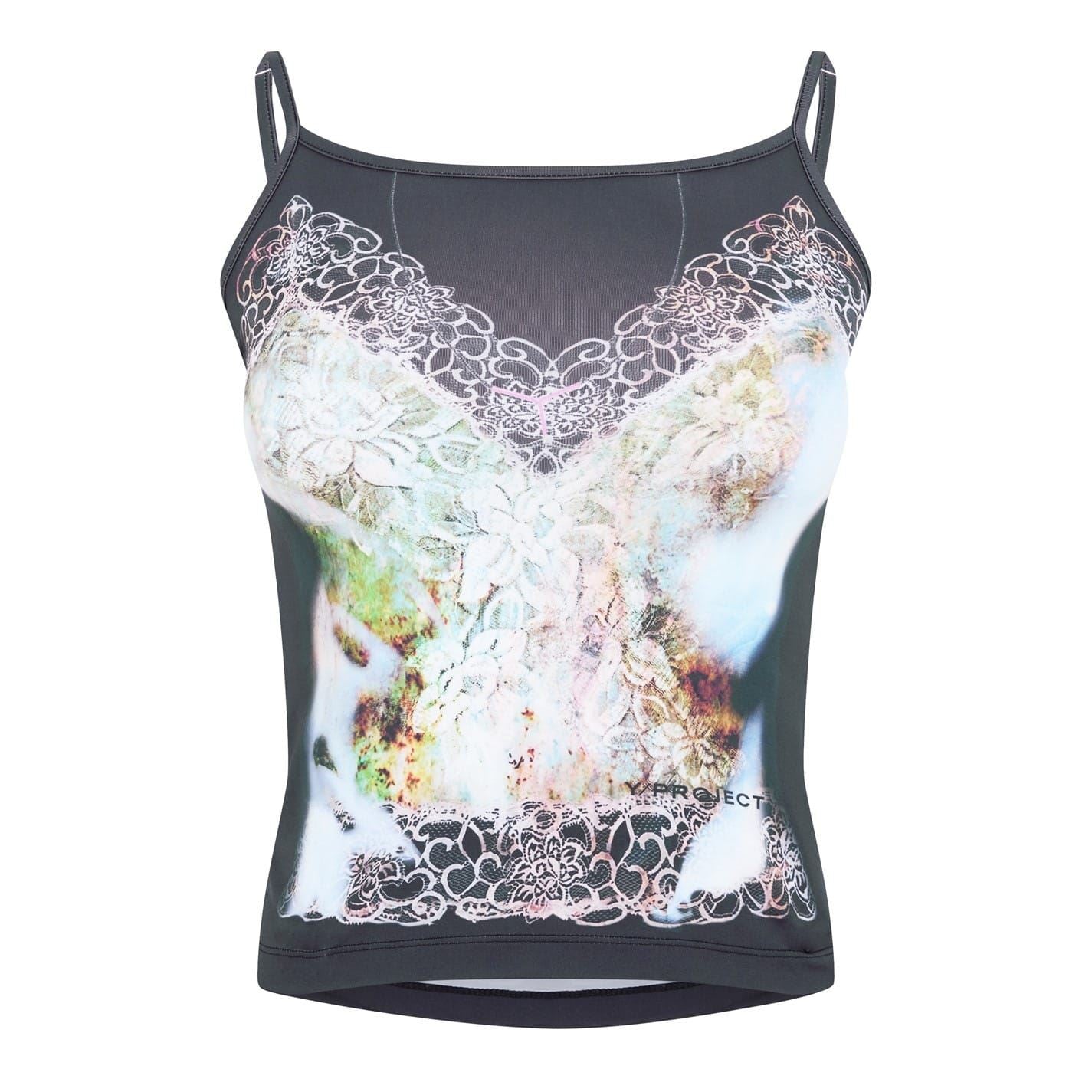 Y Project Lace Print Tank Top