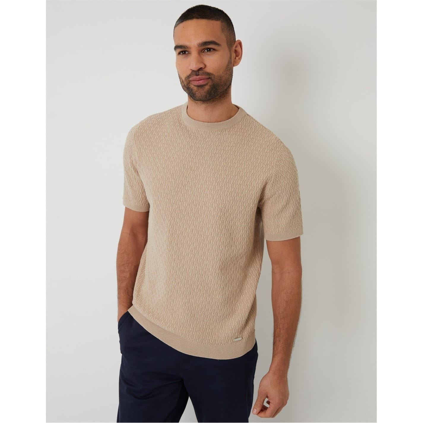 Threadbare Rib Crew Neck Short Sleeve T-Shirt
