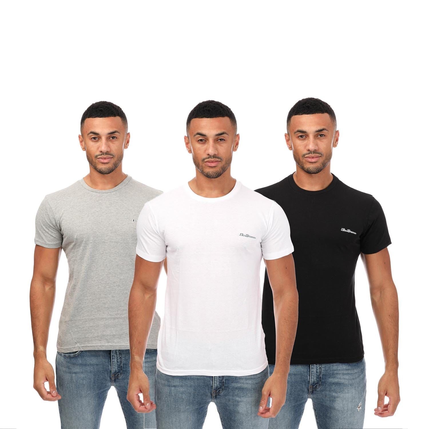 Ben Sherman Mens Otto 3 Pack T Shirt