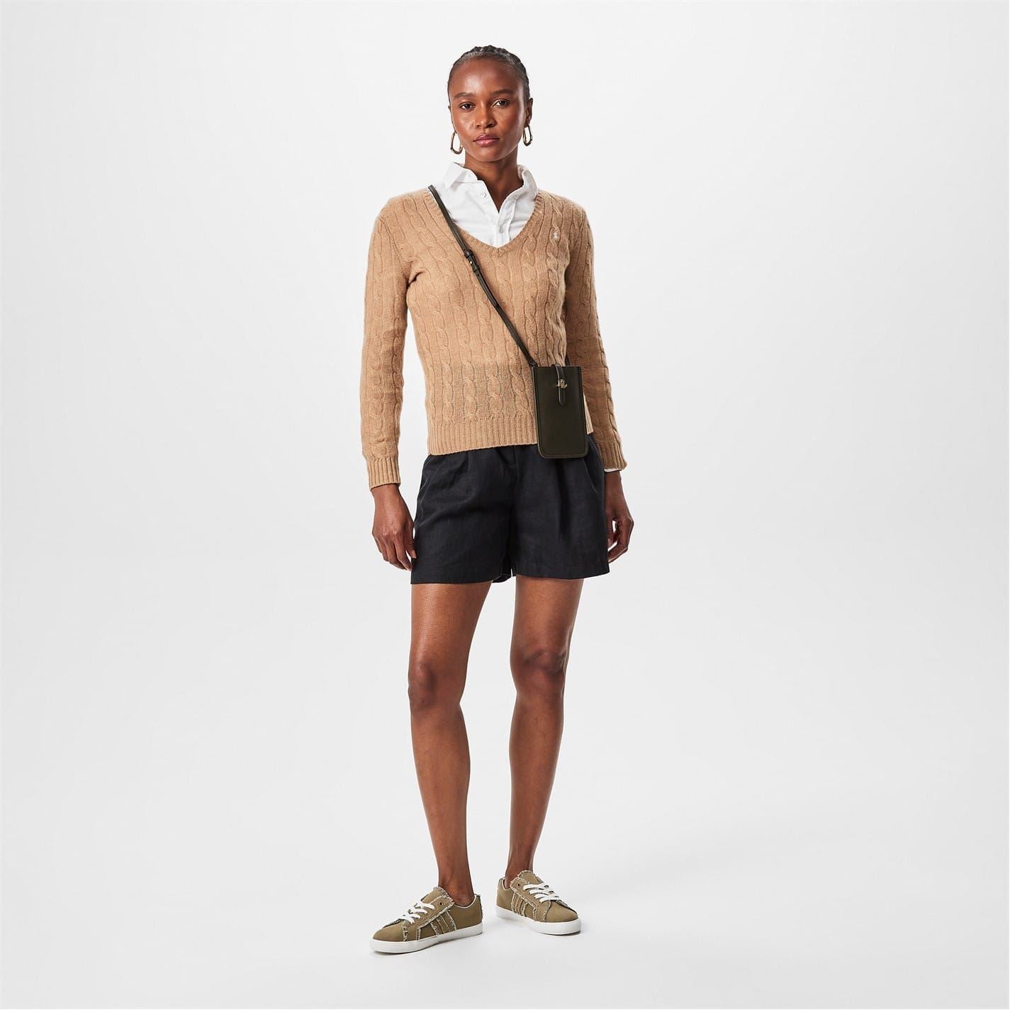 Lauren by Ralph Lauren Janson Leather Court Trainers